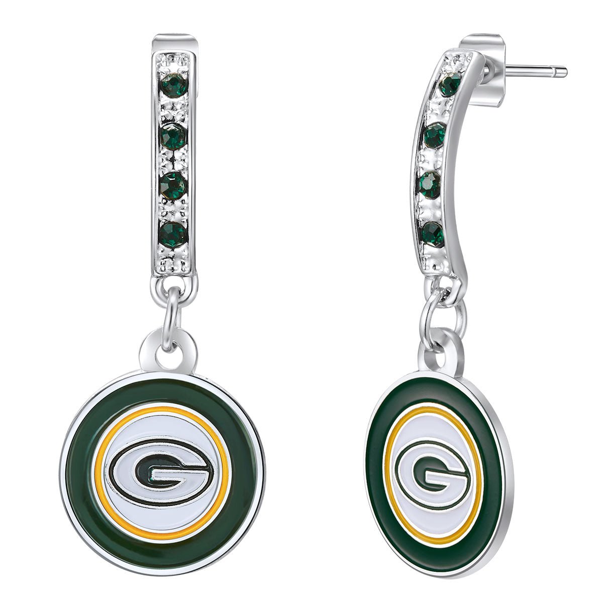 NFL Bar Post Earrings - Gamedays Gear - Green Bay Packers