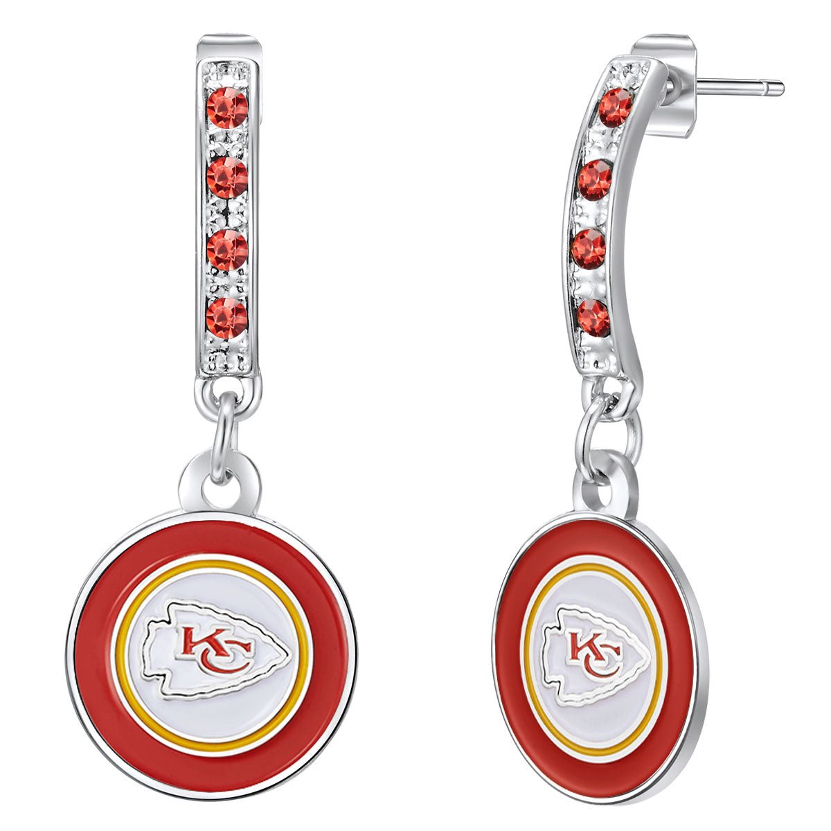 NFL Bar Post Earrings - Gamedays Gear - Kansas City Chiefs