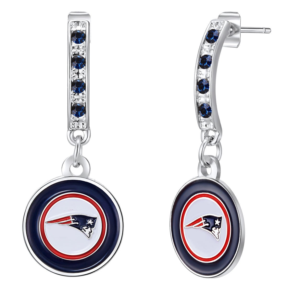 NFL Bar Post Earrings - Gamedays Gear - New England Patriots