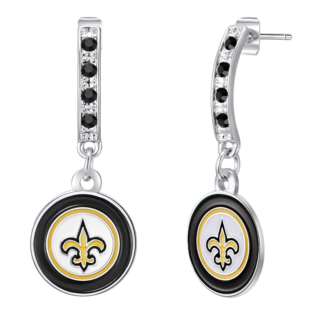 NFL Bar Post Earrings - Gamedays Gear - New Orleans Saints