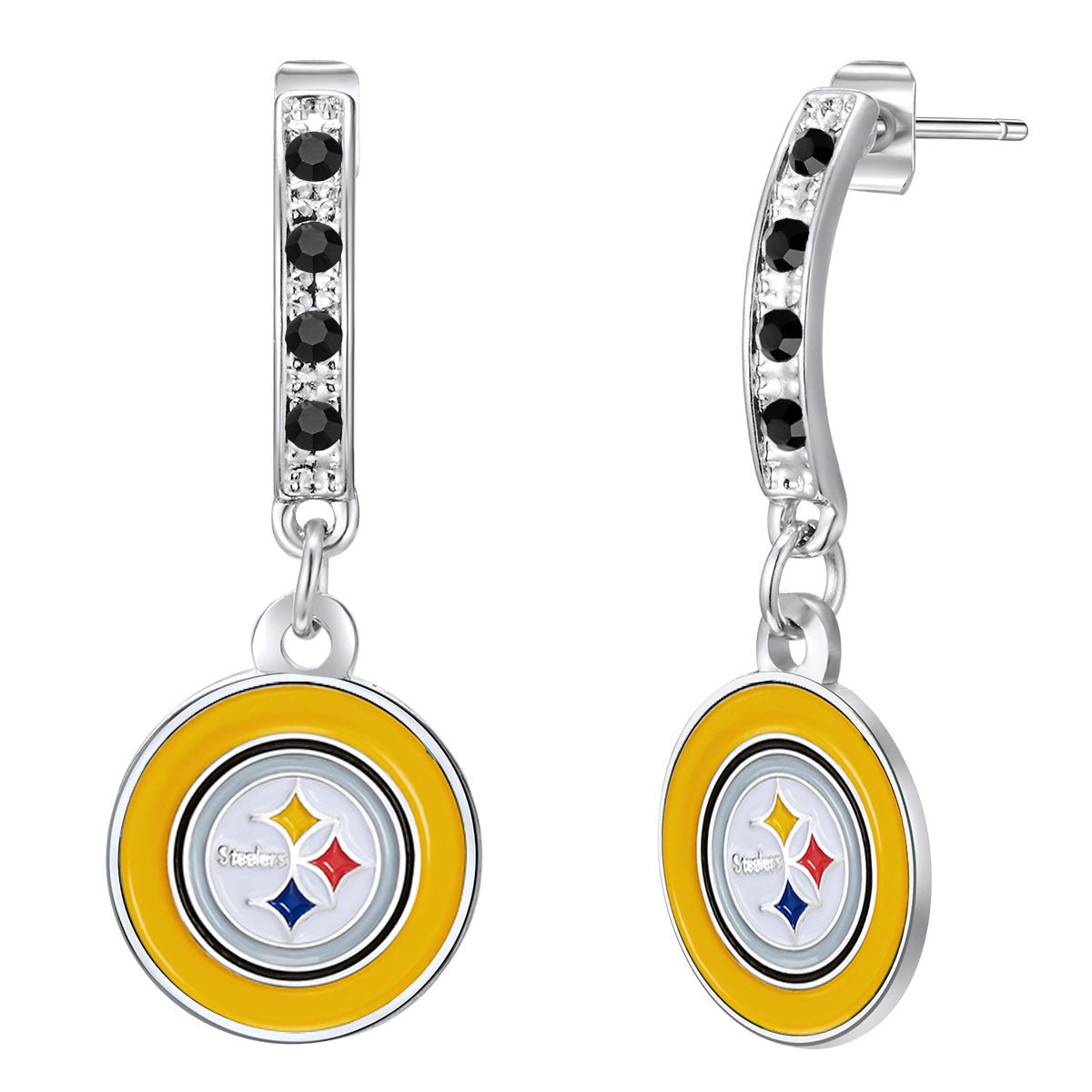 NFL Bar Post Earrings - Gamedays Gear - Pittsburgh Steelers