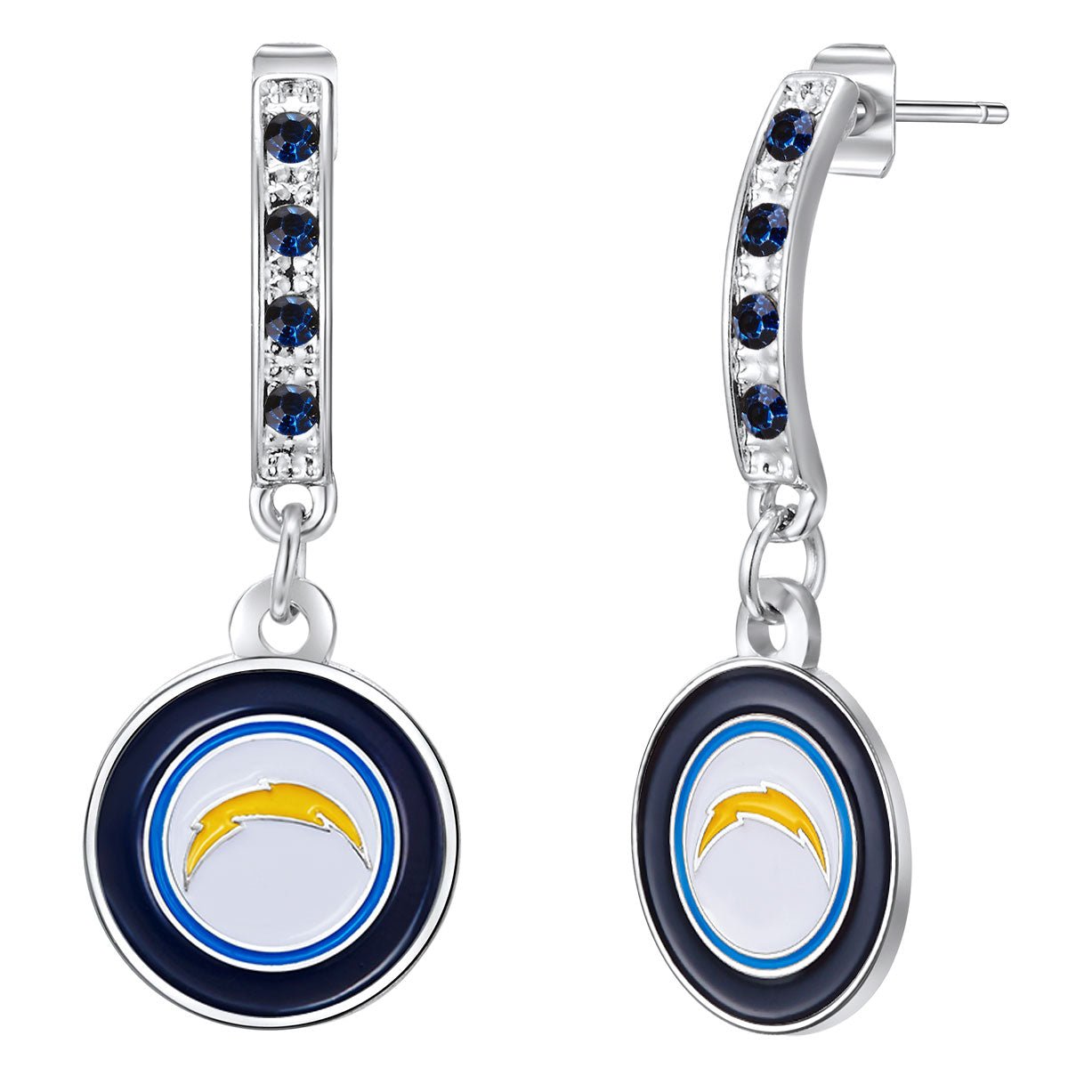 NFL Bar Post Earrings - Gamedays Gear - Los Angeles Chargers