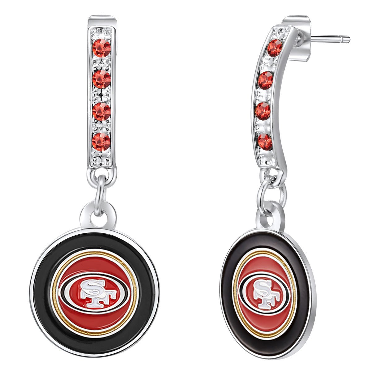 NFL Bar Post Earrings - Gamedays Gear - San Francisco 49ers