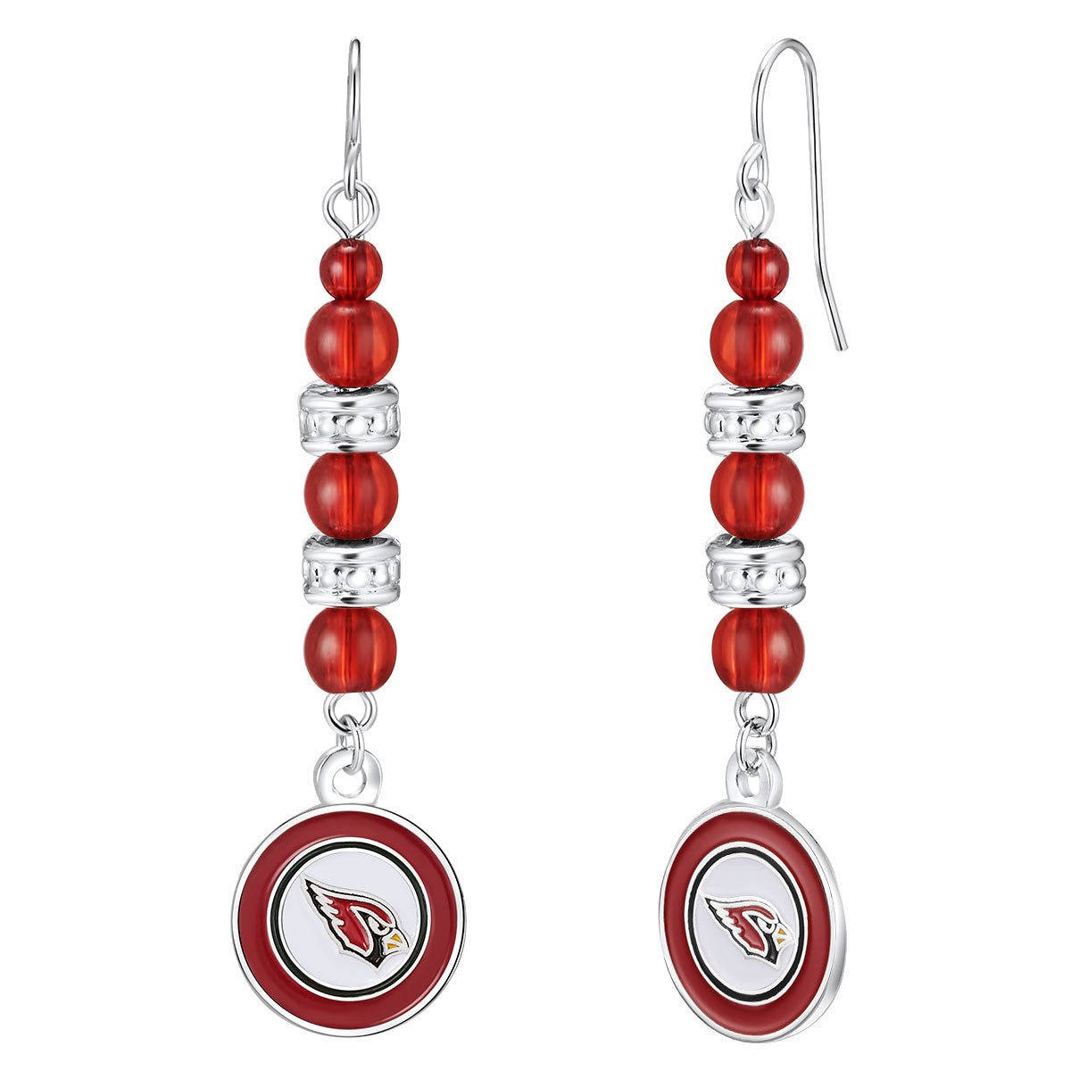 NFL Beaded Dangle Earrings - Gamedays Gear - Arizona Cardinals