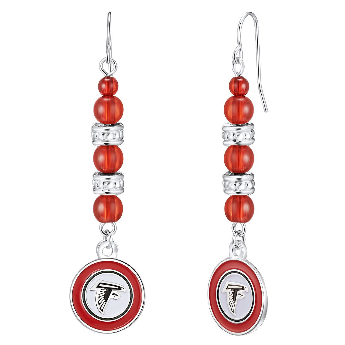 NFL Beaded Dangle Earrings - Gamedays Gear - Atlanta Falcons