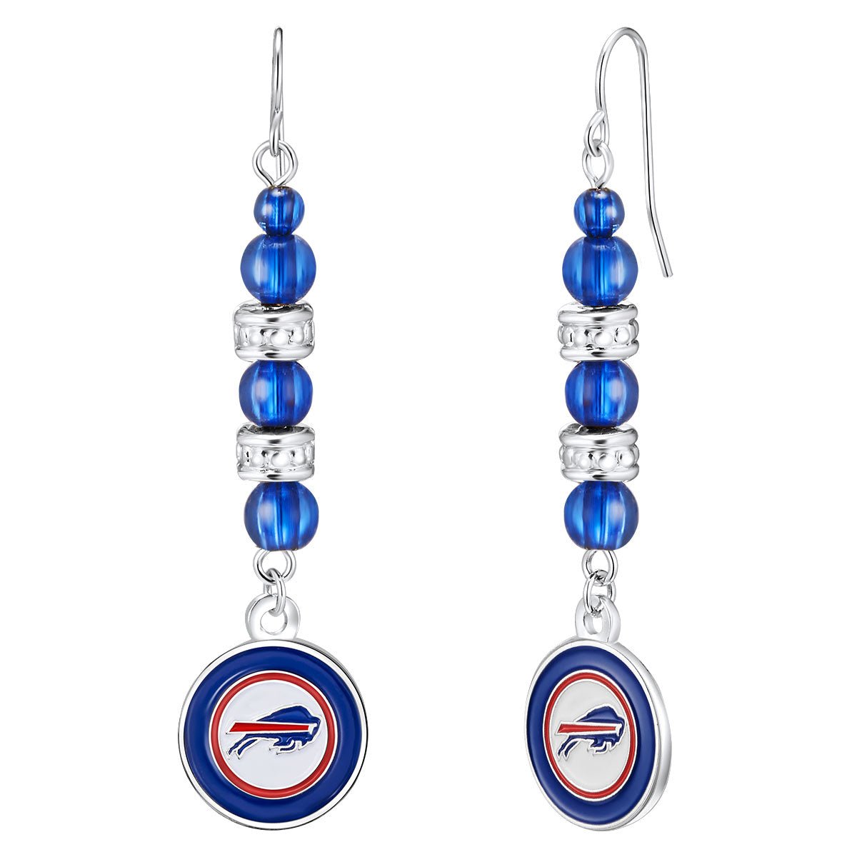 NFL Beaded Dangle Earrings - Gamedays Gear - Buffalo Bills