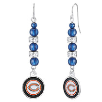 Chicago Bears Beaded Dangle Earrings