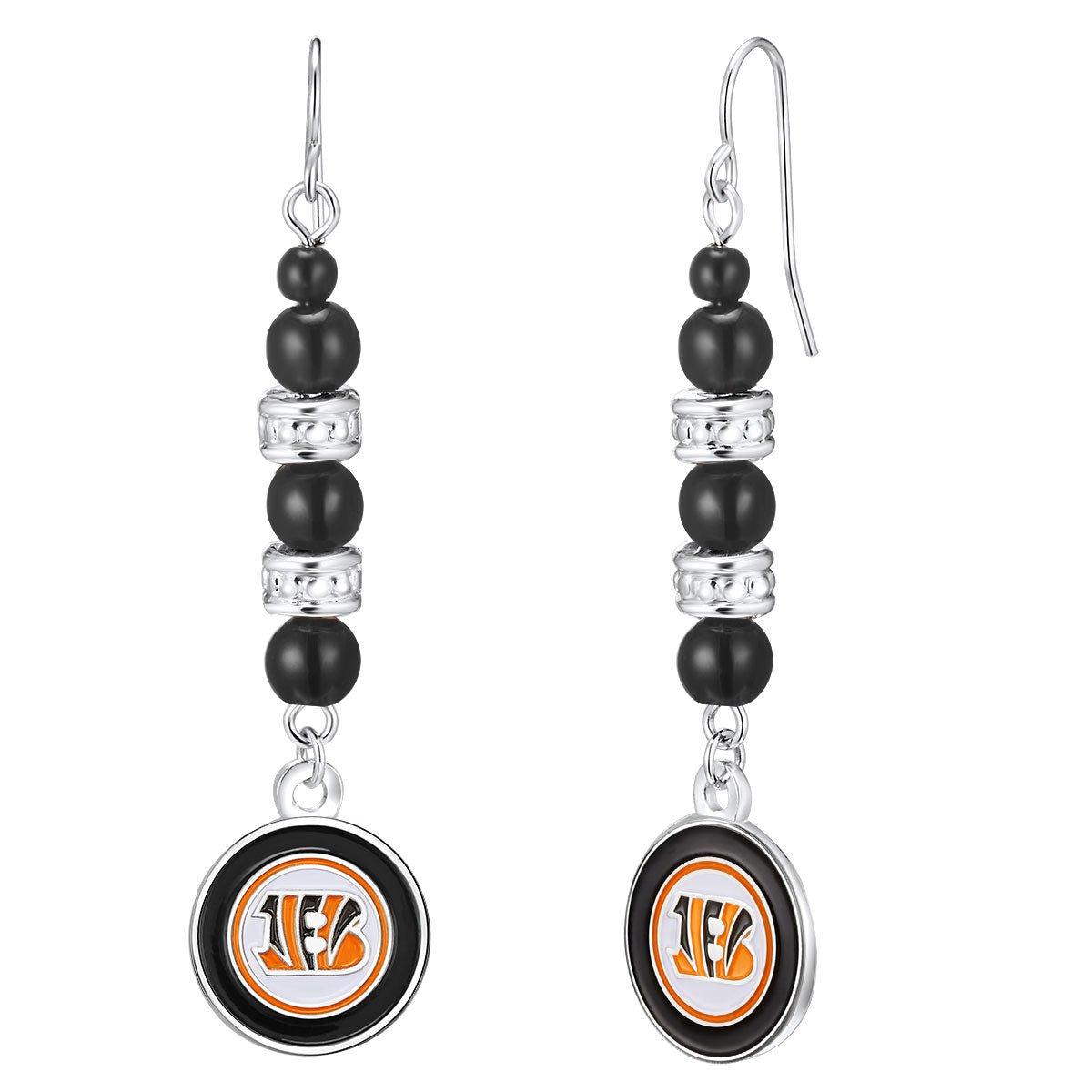 NFL Beaded Dangle Earrings - Gamedays Gear - Cincinnati Bengals