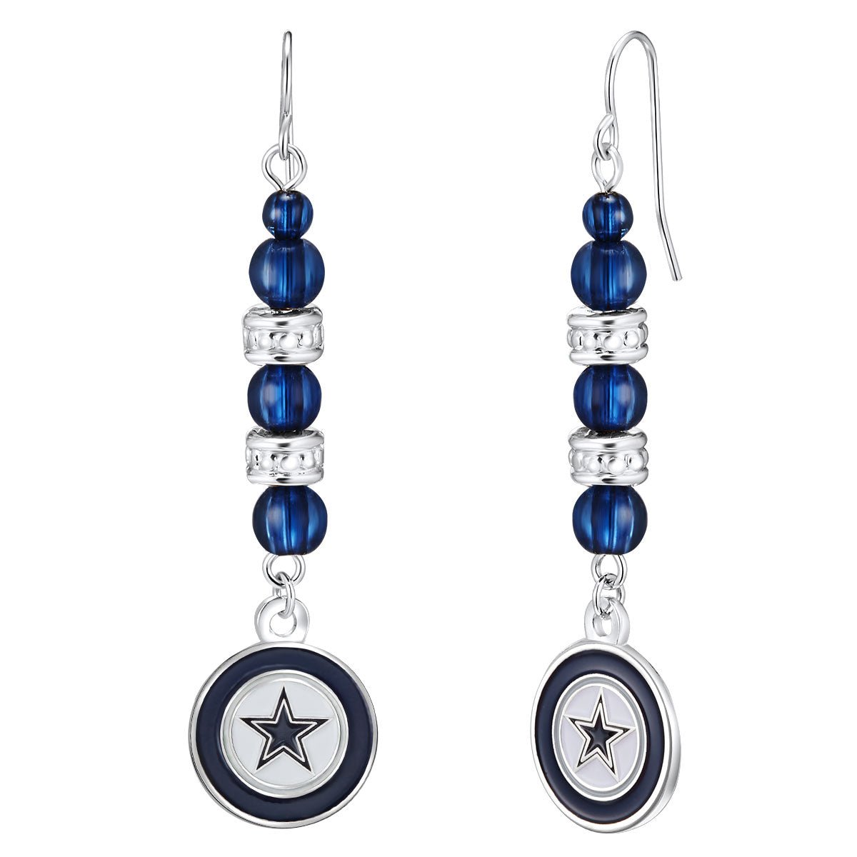 NFL Beaded Dangle Earrings - Gamedays Gear - Dallas Cowboys