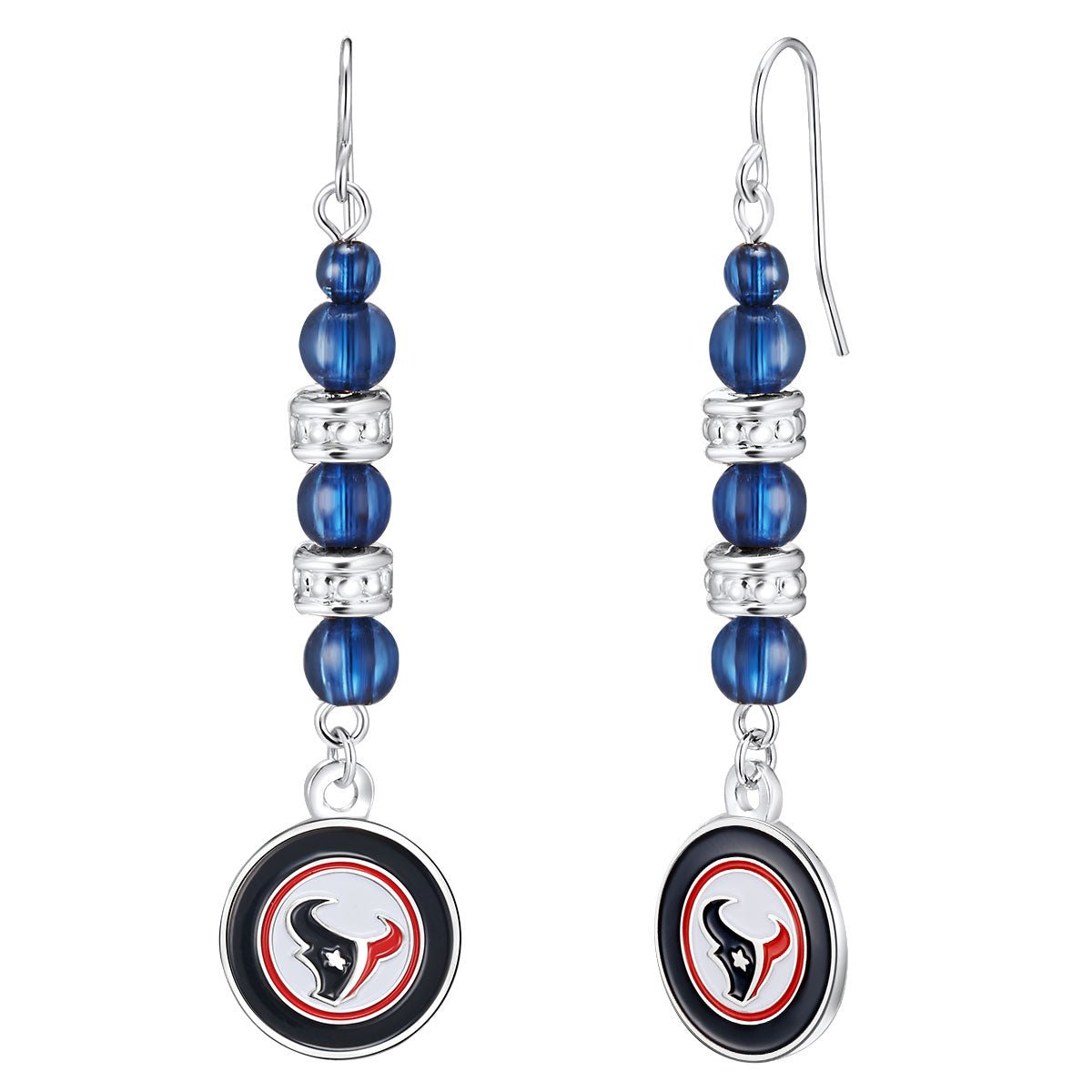 NFL Beaded Dangle Earrings - Gamedays Gear - Houston Texans