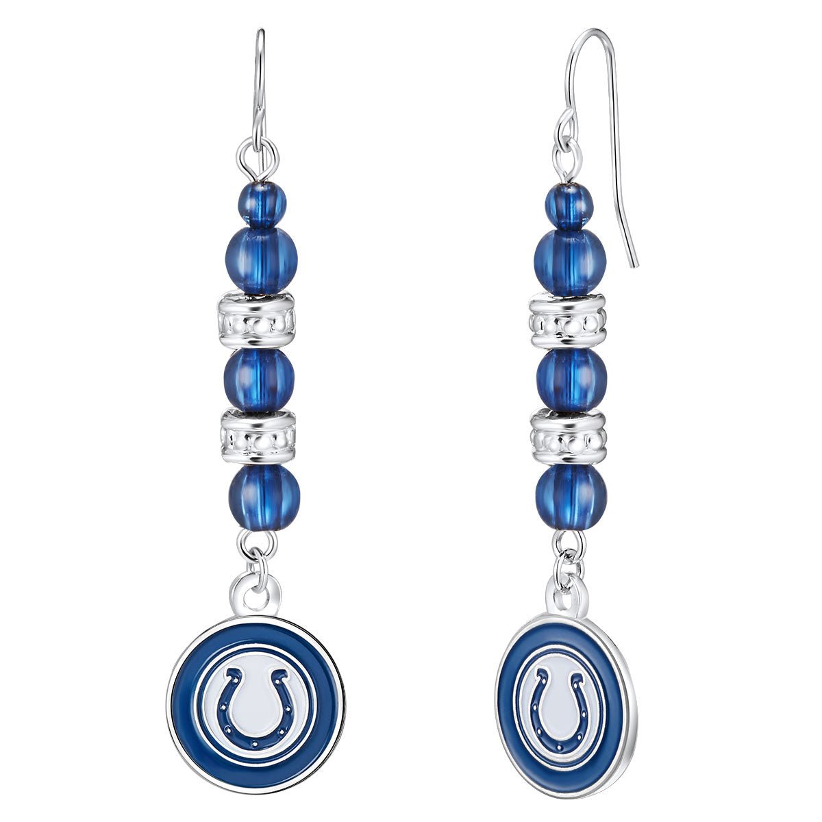 NFL Beaded Dangle Earrings - Gamedays Gear - Indiana Colts