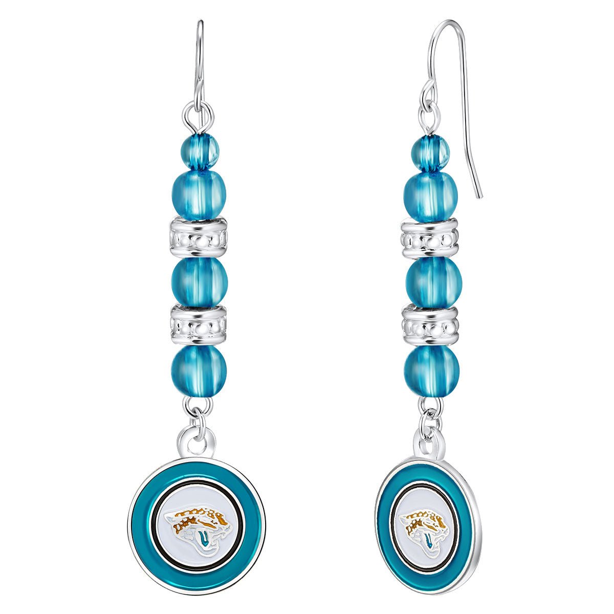 NFL Beaded Dangle Earrings - Gamedays Gear - Jacksonville Jaguars