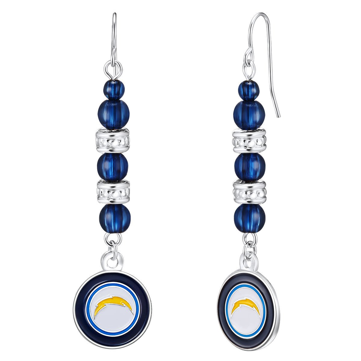 NFL Beaded Dangle Earrings - Gamedays Gear - Los Angeles Chargers