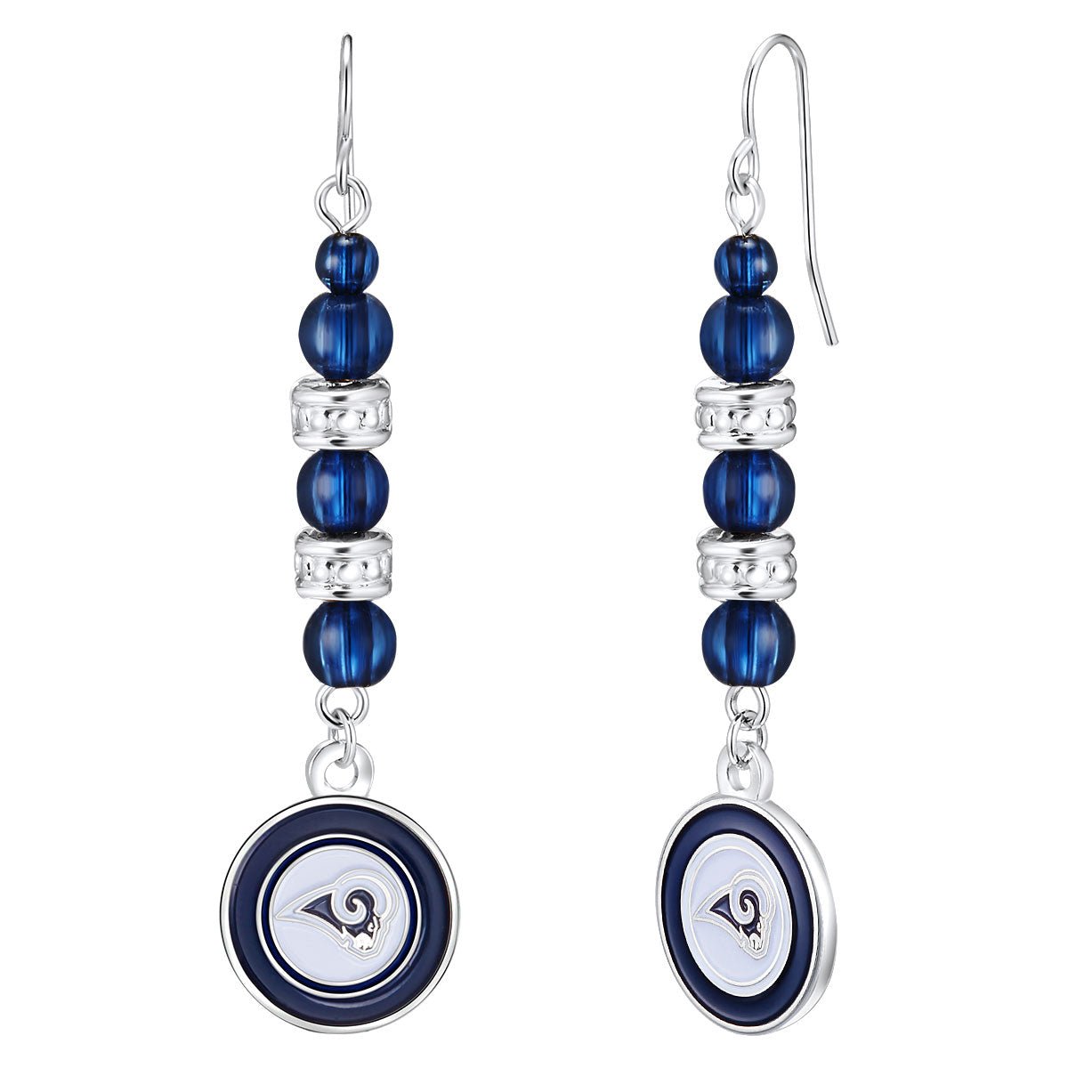 NFL Beaded Dangle Earrings - Gamedays Gear - Los Angeles Rams