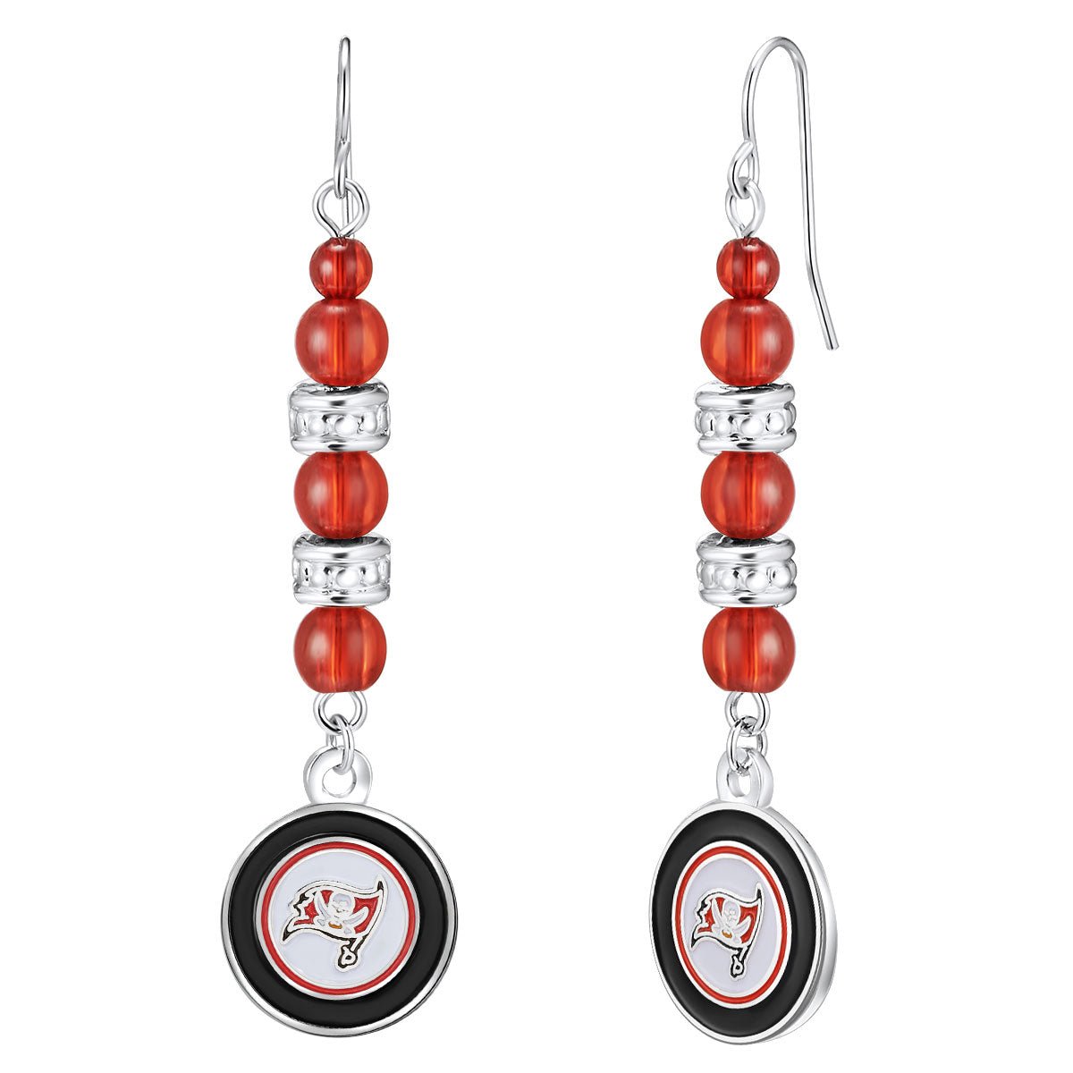 NFL Beaded Dangle Earrings - Gamedays Gear - Tampa Bay Buccaneers