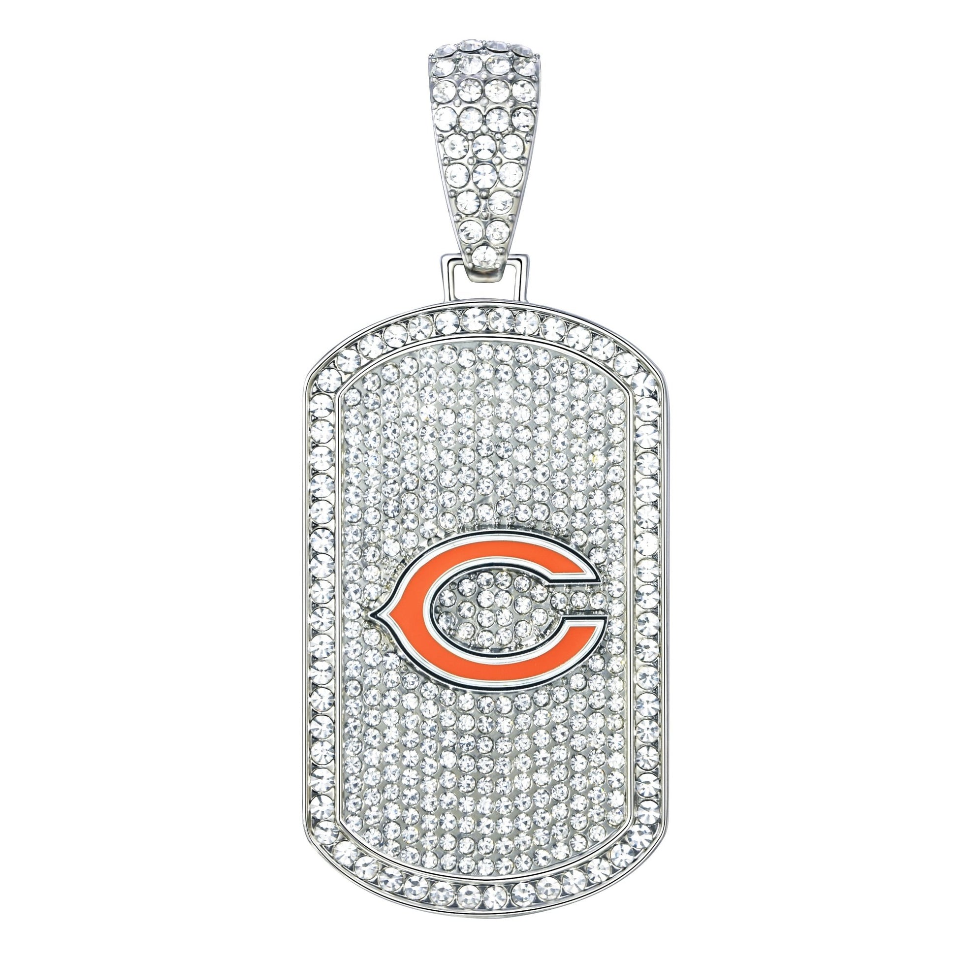 NFL Bling Dog Tag Necklace - Gamedays Gear - Chicago Bears