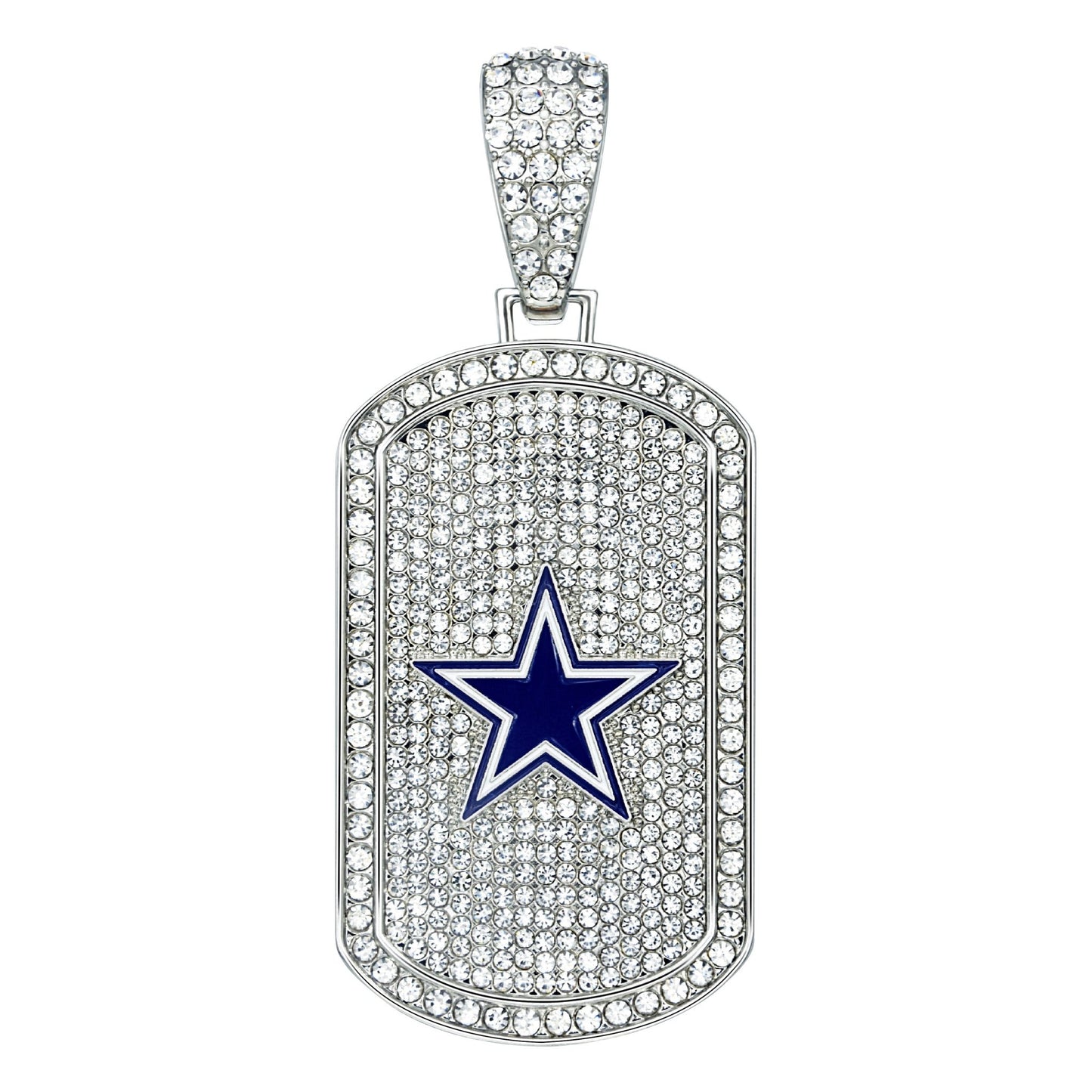 NFL Bling Dog Tag Necklace - Gamedays Gear - Dallas Cowboys