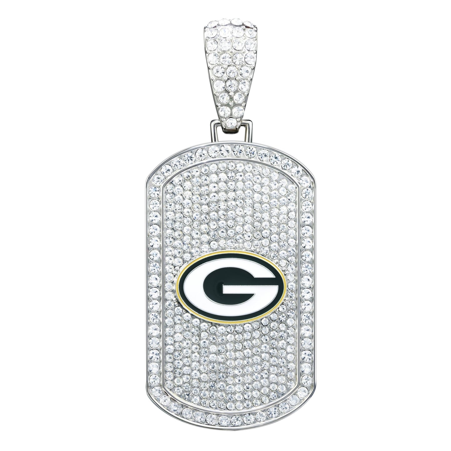 NFL Bling Dog Tag Necklace - Gamedays Gear - Green Bay Packers
