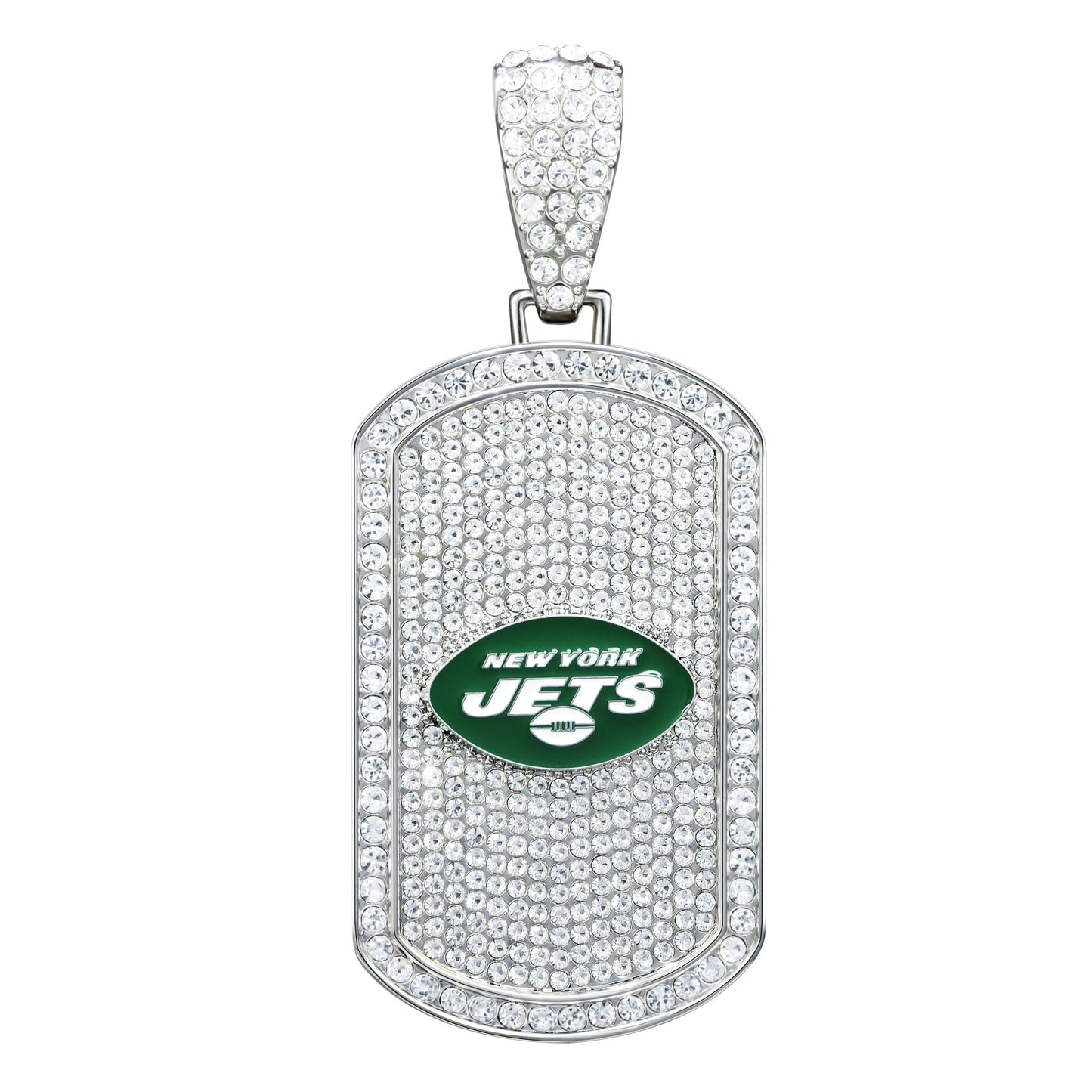 NFL Bling Dog Tag Necklace - Gamedays Gear - New York Jets