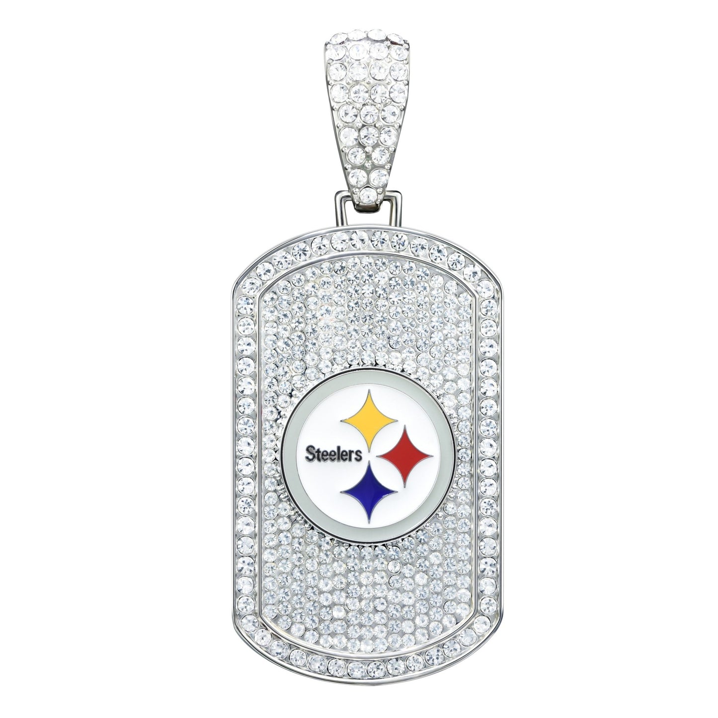 NFL Bling Dog Tag Necklace - Gamedays Gear - Pittsburgh Steelers
