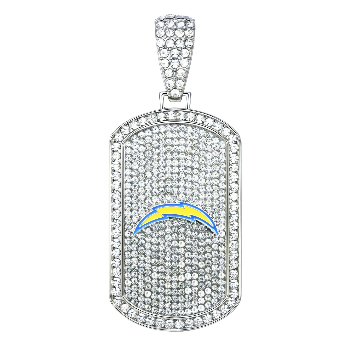NFL Bling Dog Tag Necklace - Gamedays Gear - Los Angeles Chargers