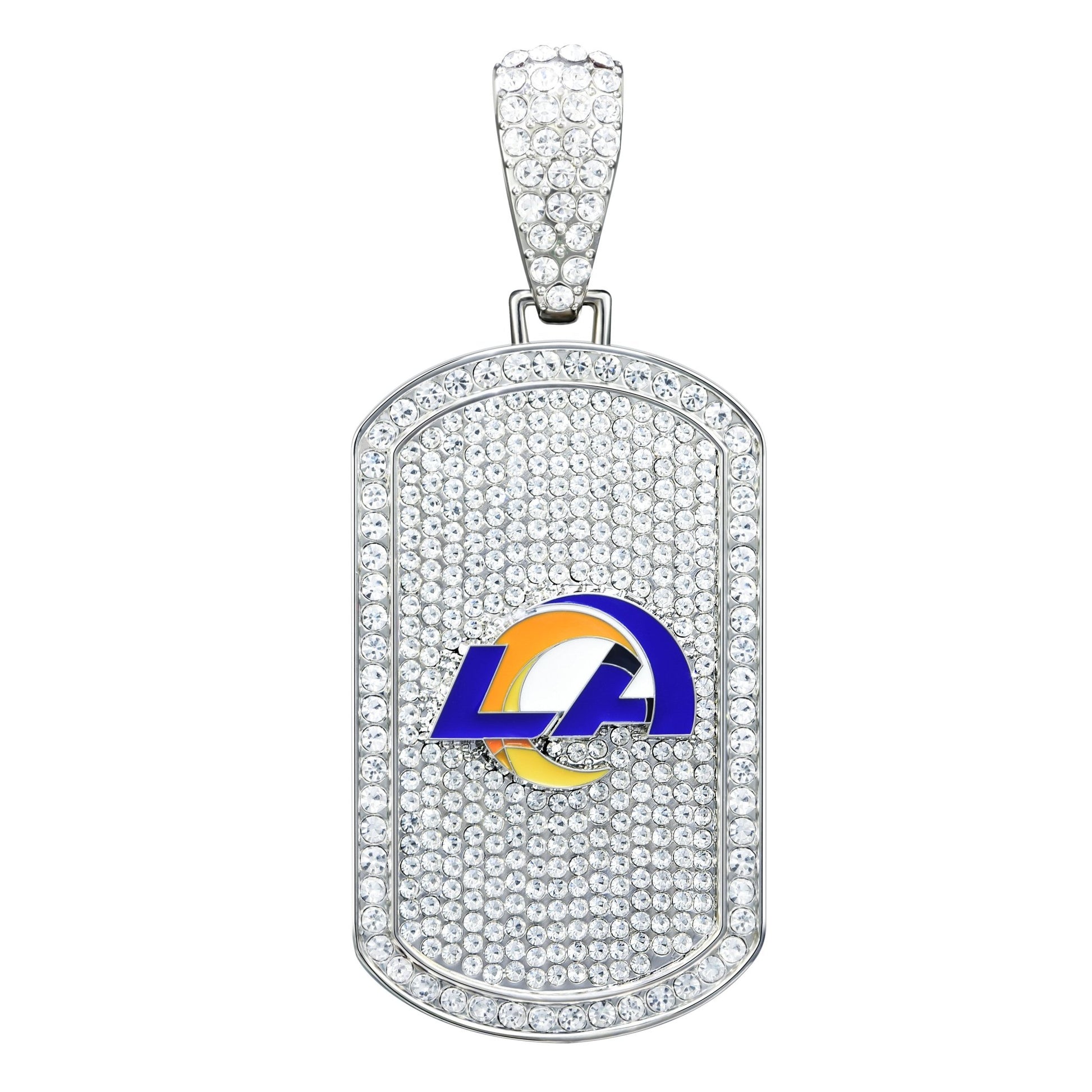 NFL Bling Dog Tag Necklace - Gamedays Gear - Los Angeles Rams