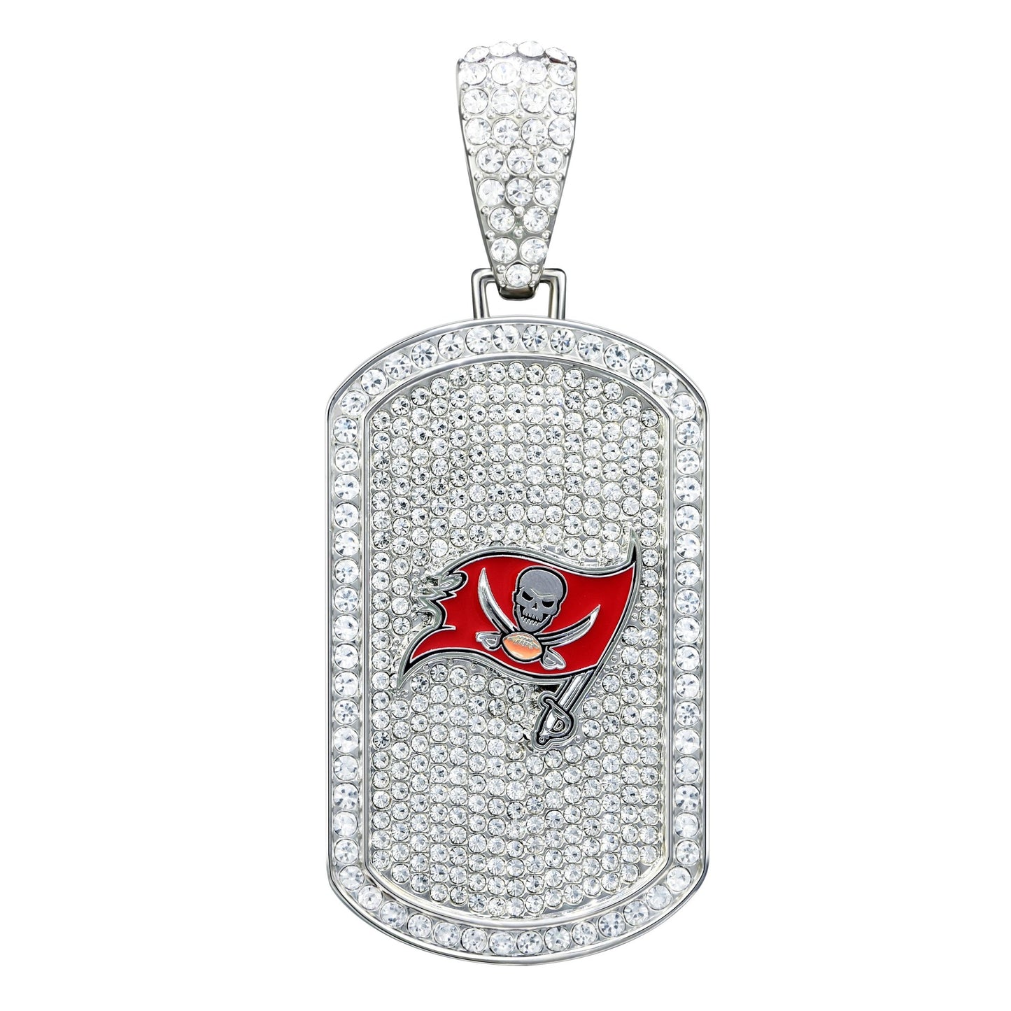 NFL Bling Dog Tag Necklace - Gamedays Gear - Tampa Bay Buccaneers