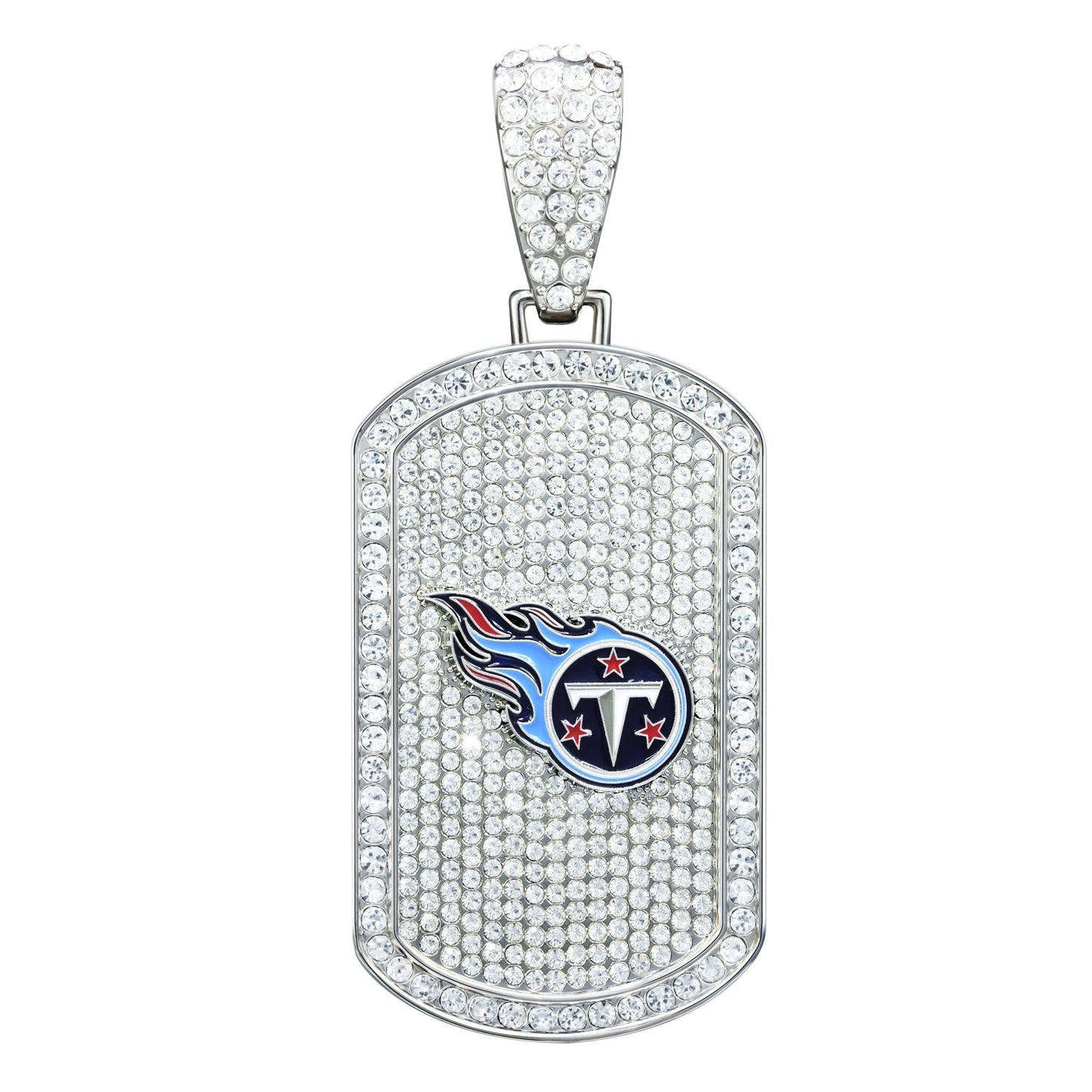 NFL Bling Dog Tag Necklace - Gamedays Gear - Tennessee Titans