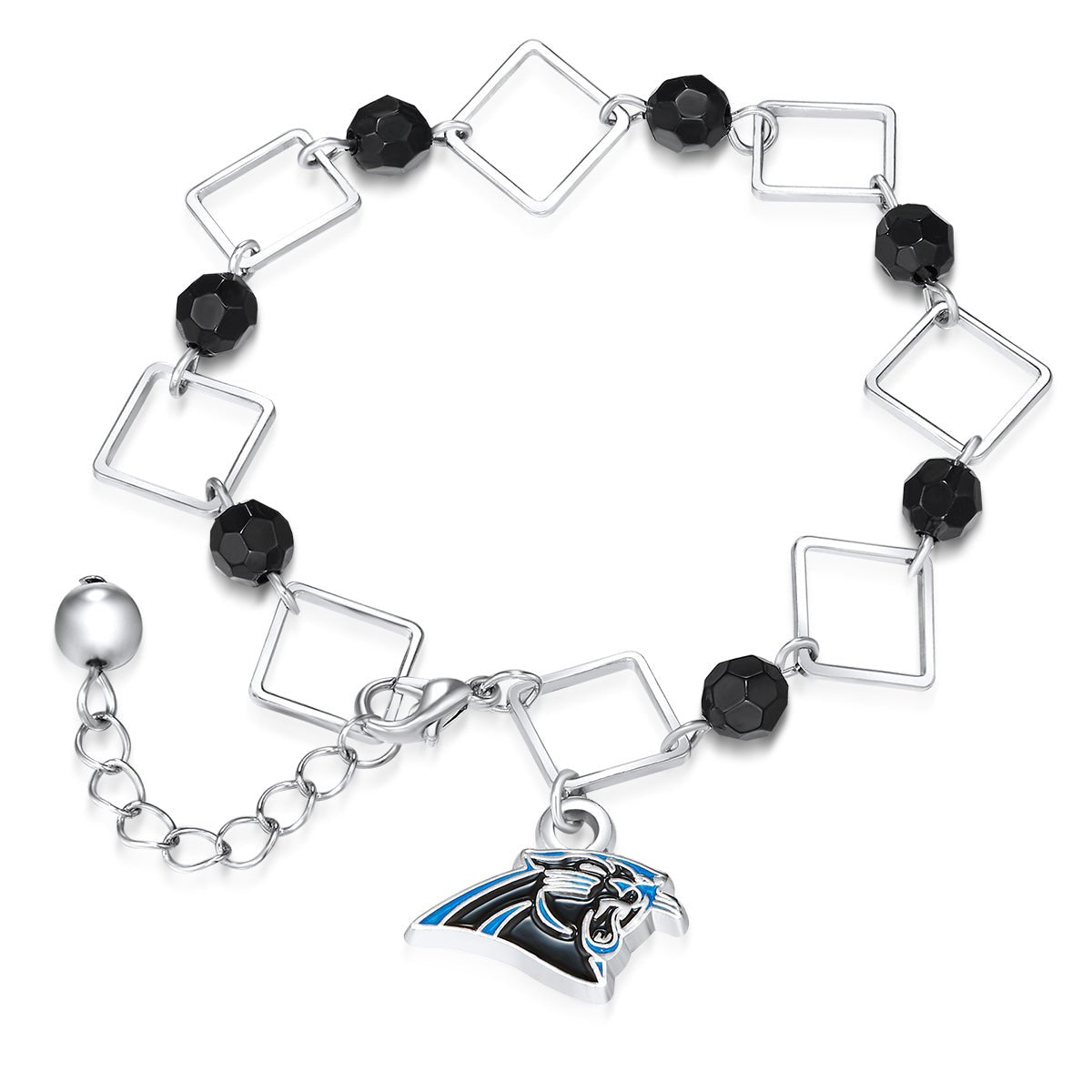 NFL Box Link Bracelet - Gamedays Gear - Carolina Panthers