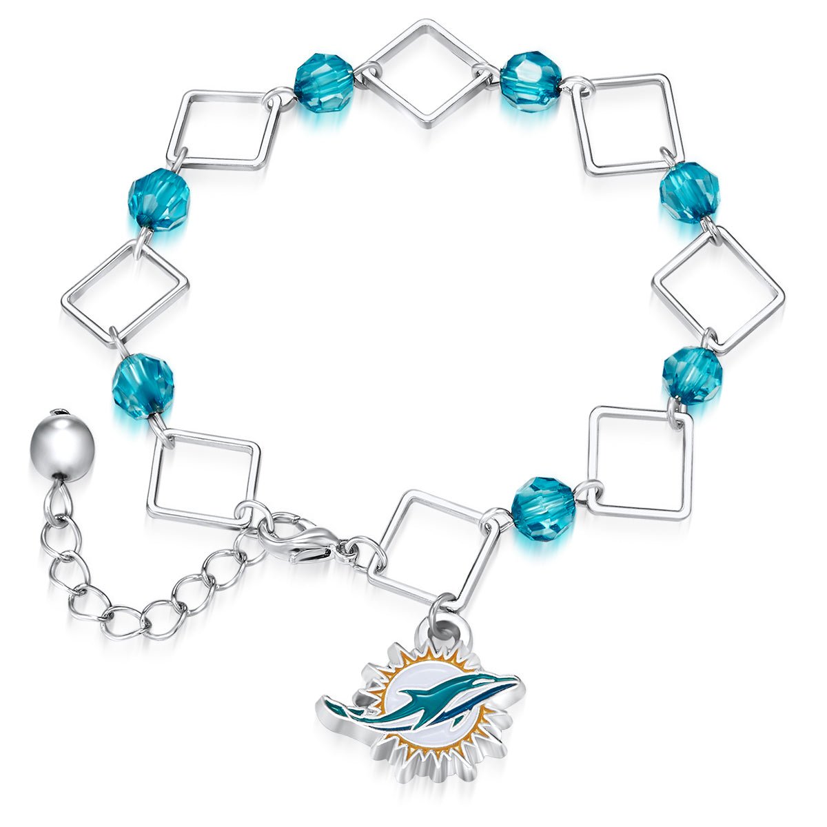 NFL Box Link Bracelet - Gamedays Gear - Miami Dolphins