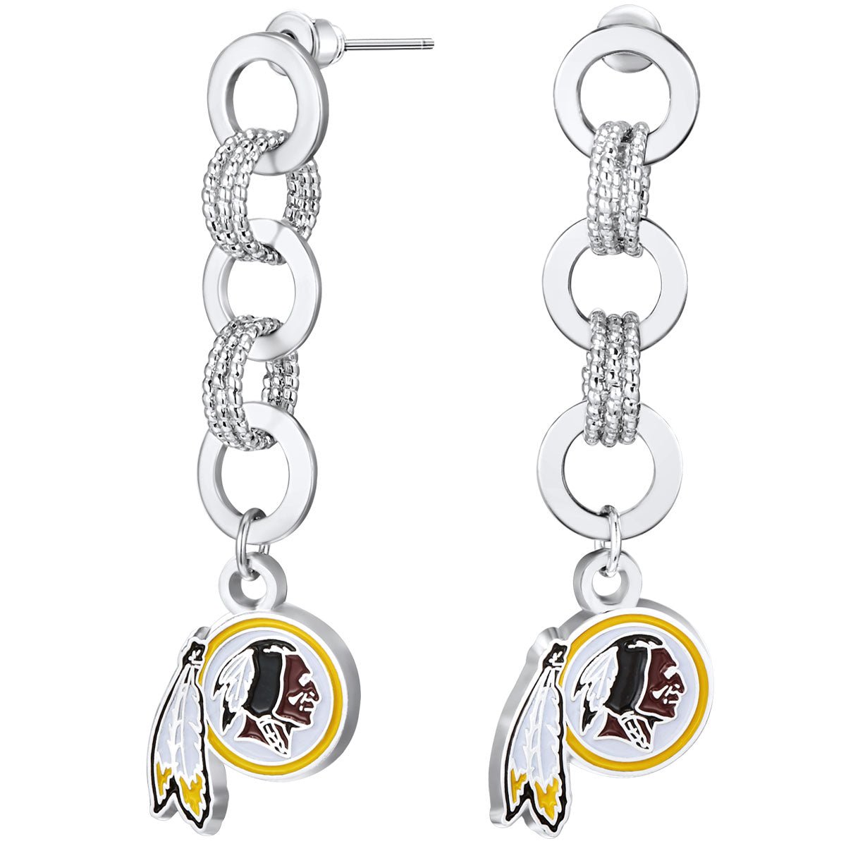 Gamedays Gear NFL Circle Links Post Earrings