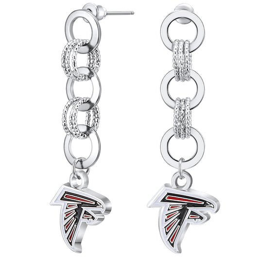 NFL Circle Links Post Earrings - Gamedays Gear - Kansas City Chiefs