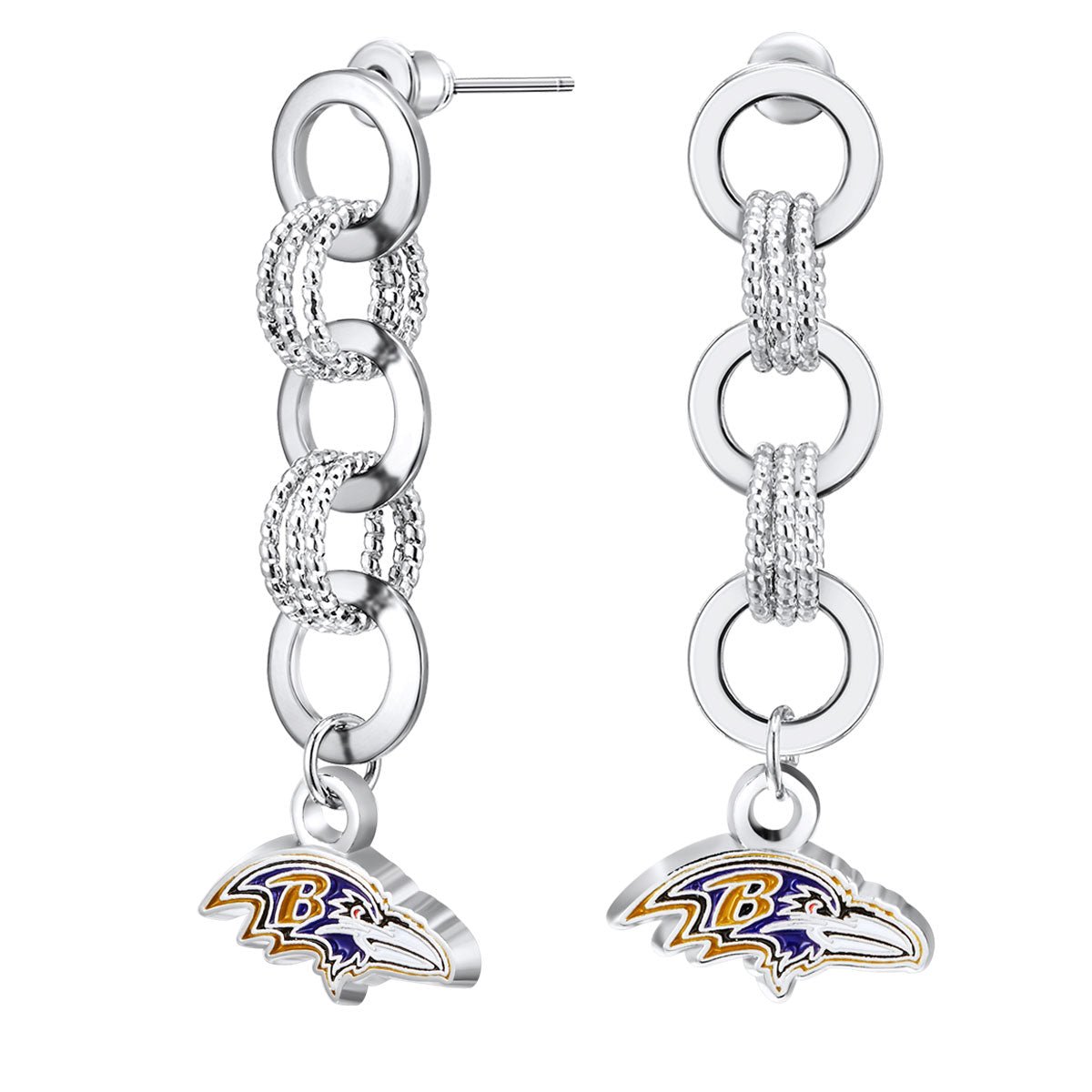Gamedays Gear NFL Circle Links Post Earrings E007 - 1003