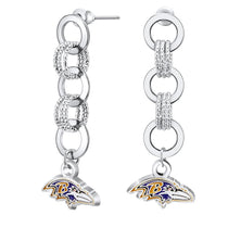 Baltimore Ravens Circle Links Post Earrings