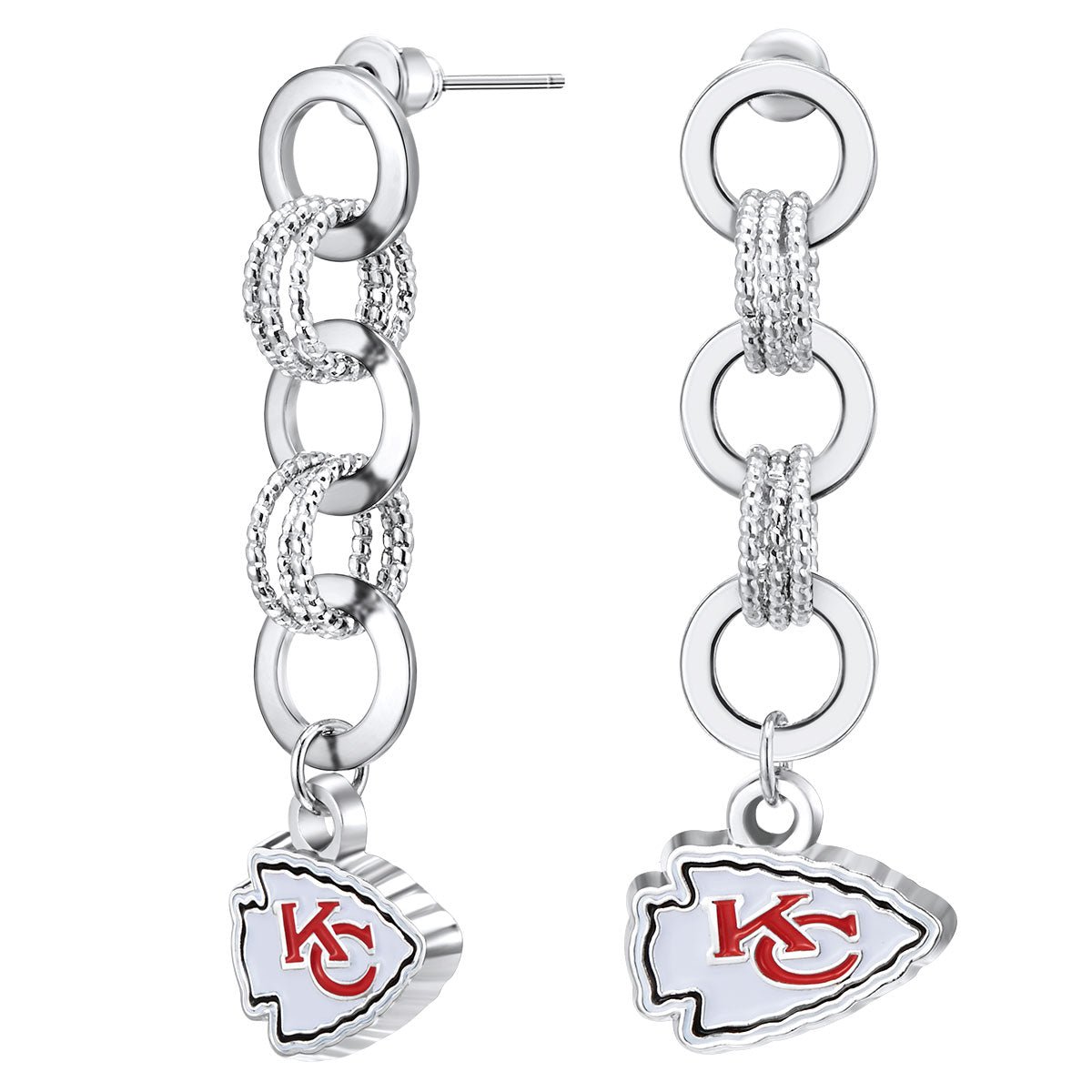 Gamedays Gear NFL Circle Links Post Earrings E007 - 1016