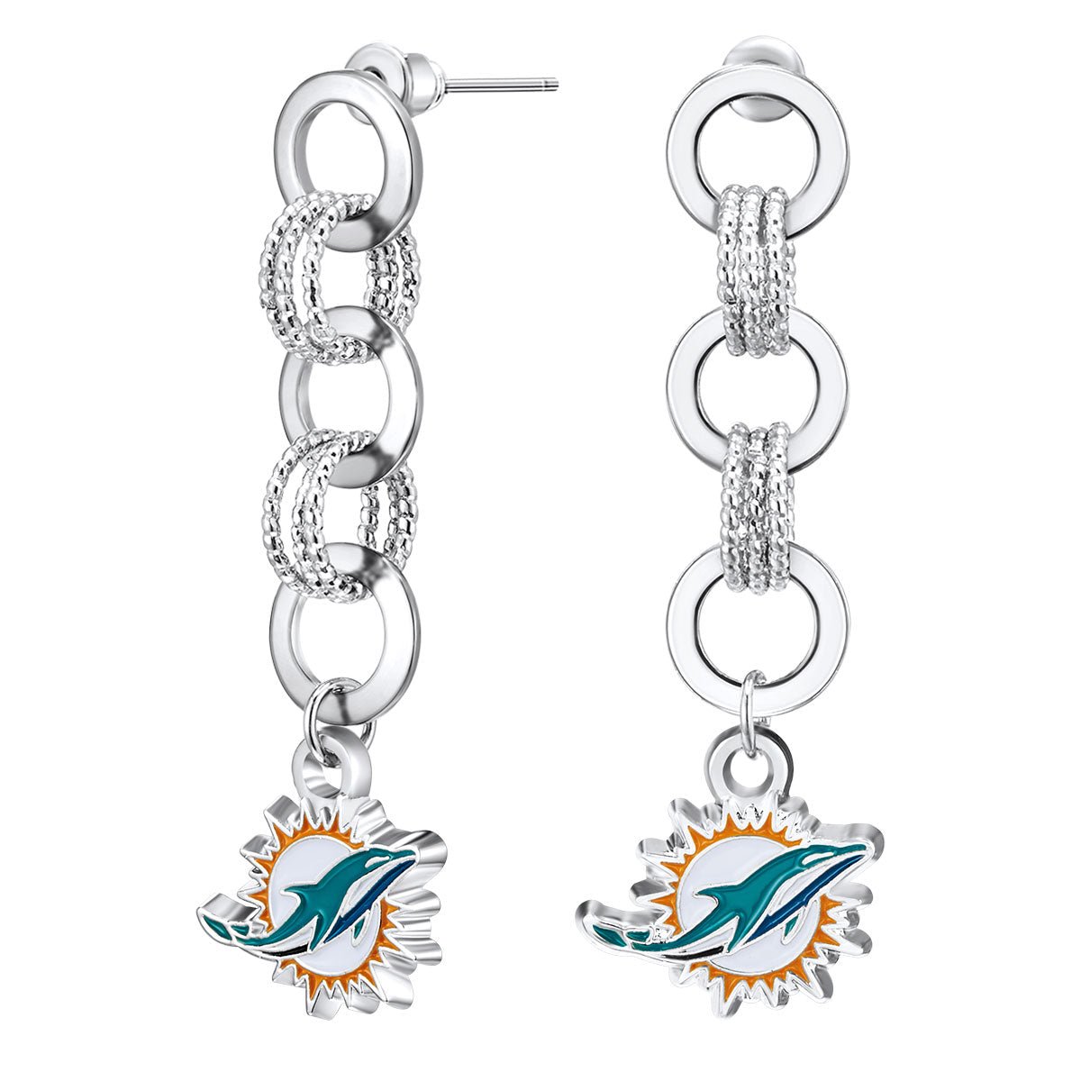 Gamedays Gear NFL Circle Links Post Earrings E007 - 1017