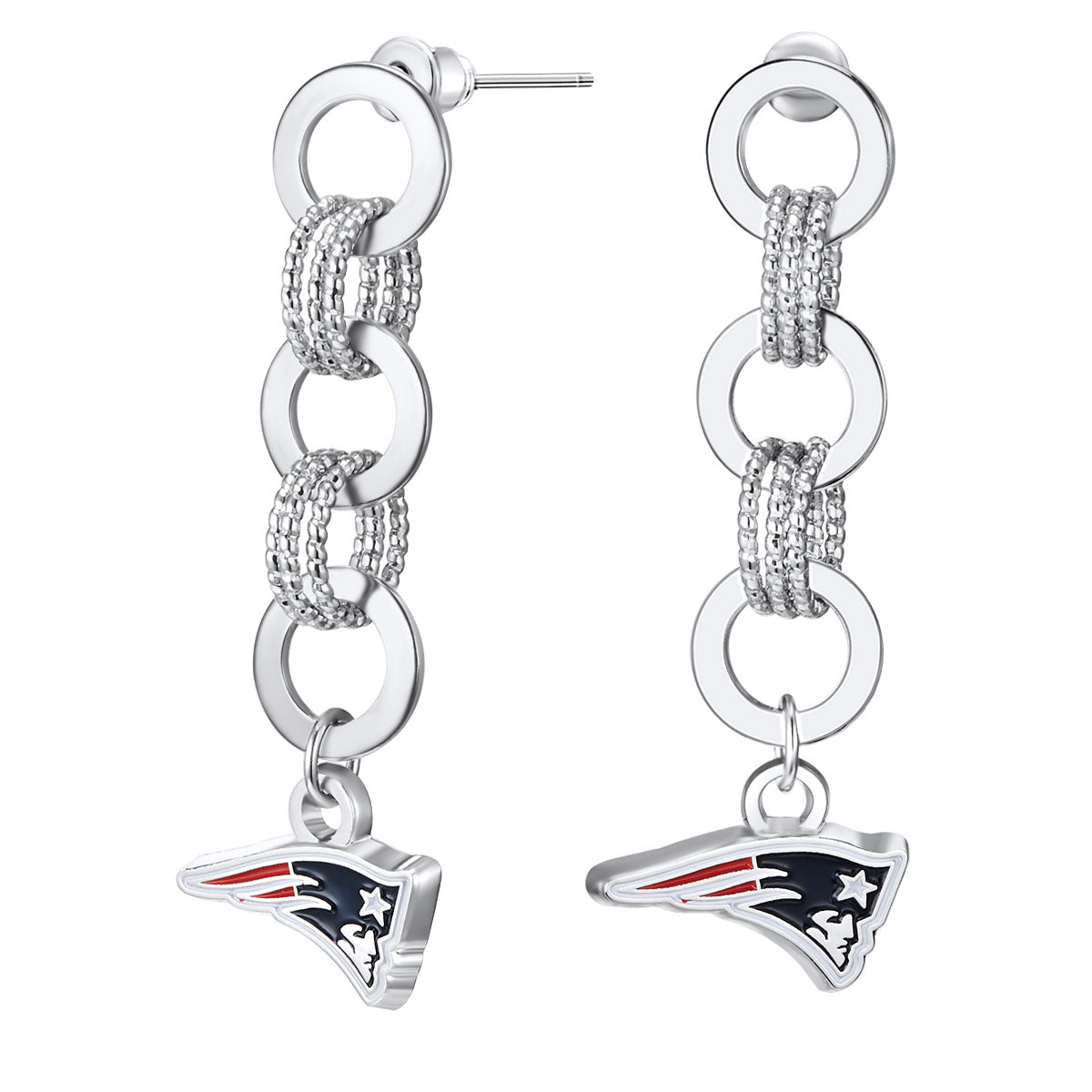 Gamedays Gear NFL Circle Links Post Earrings E007 - 1019