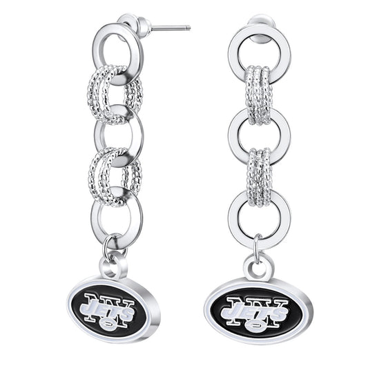 NFL Circle Links Post Earrings - Gamedays Gear - Kansas City Chiefs