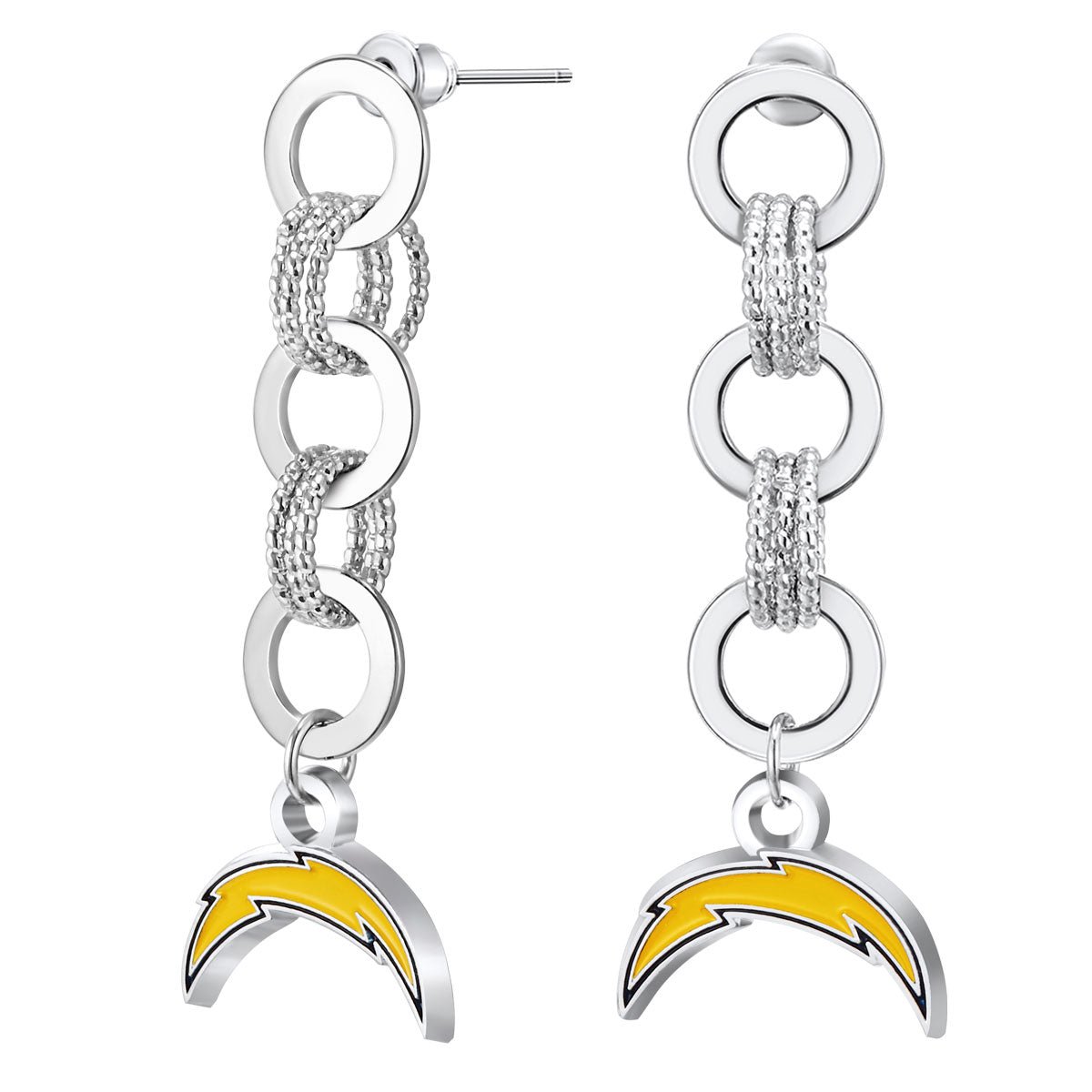 Gamedays Gear NFL Circle Links Post Earrings E007 - 1026