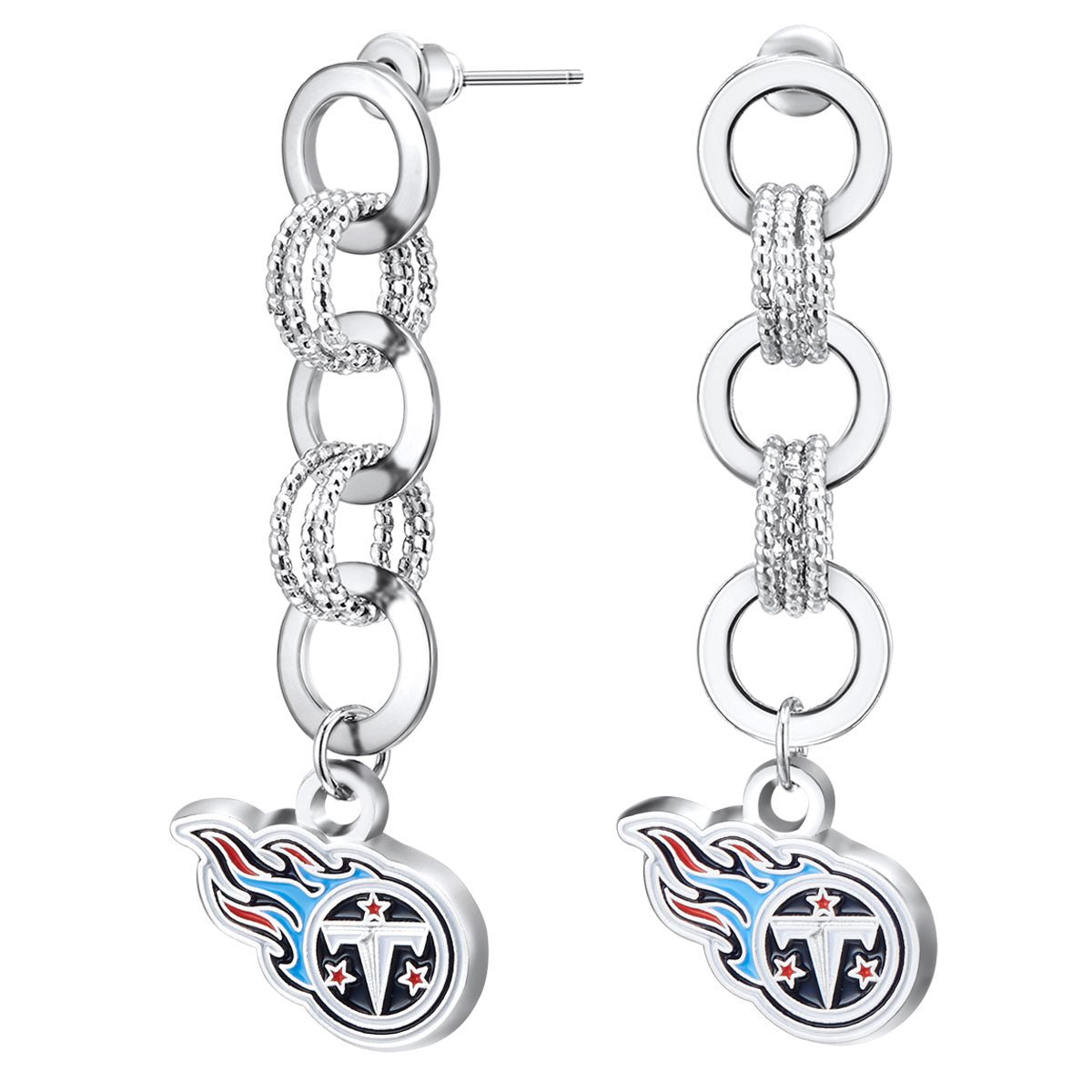 Gamedays Gear NFL Circle Links Post Earrings E007 - 1031