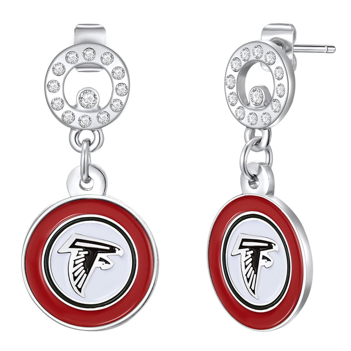 NFL Circle Post Earrings - Gamedays Gear - Atlanta Falcons