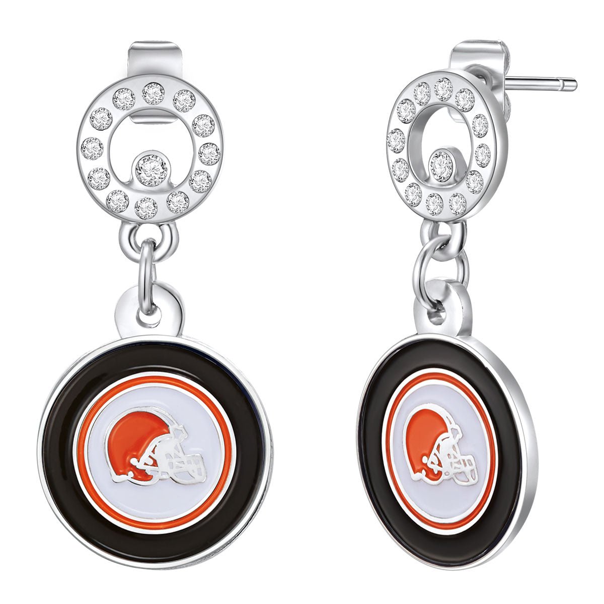 NFL Circle Post Earrings - Gamedays Gear - Cleveland Browns