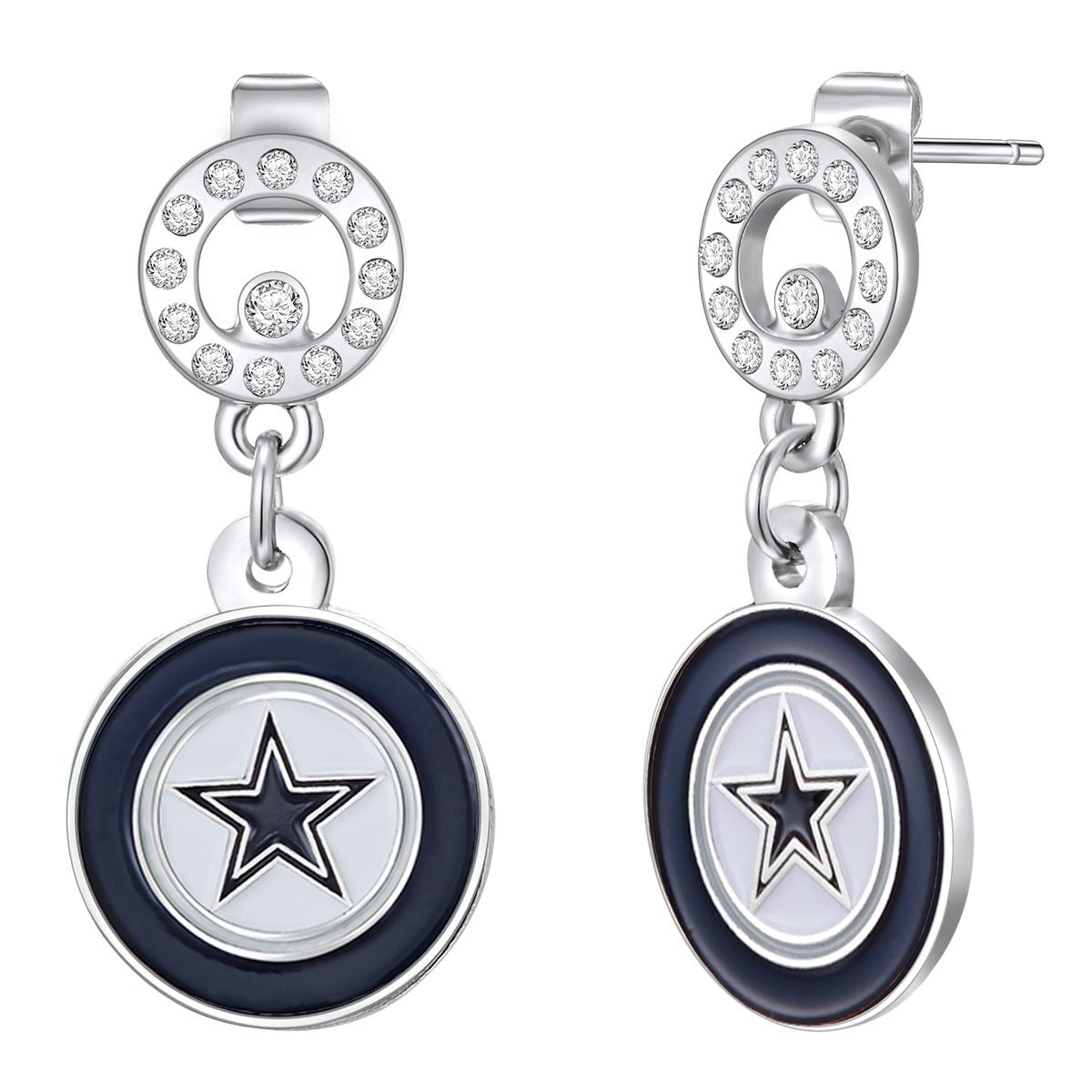 NFL Circle Post Earrings - Gamedays Gear - Dallas Cowboys