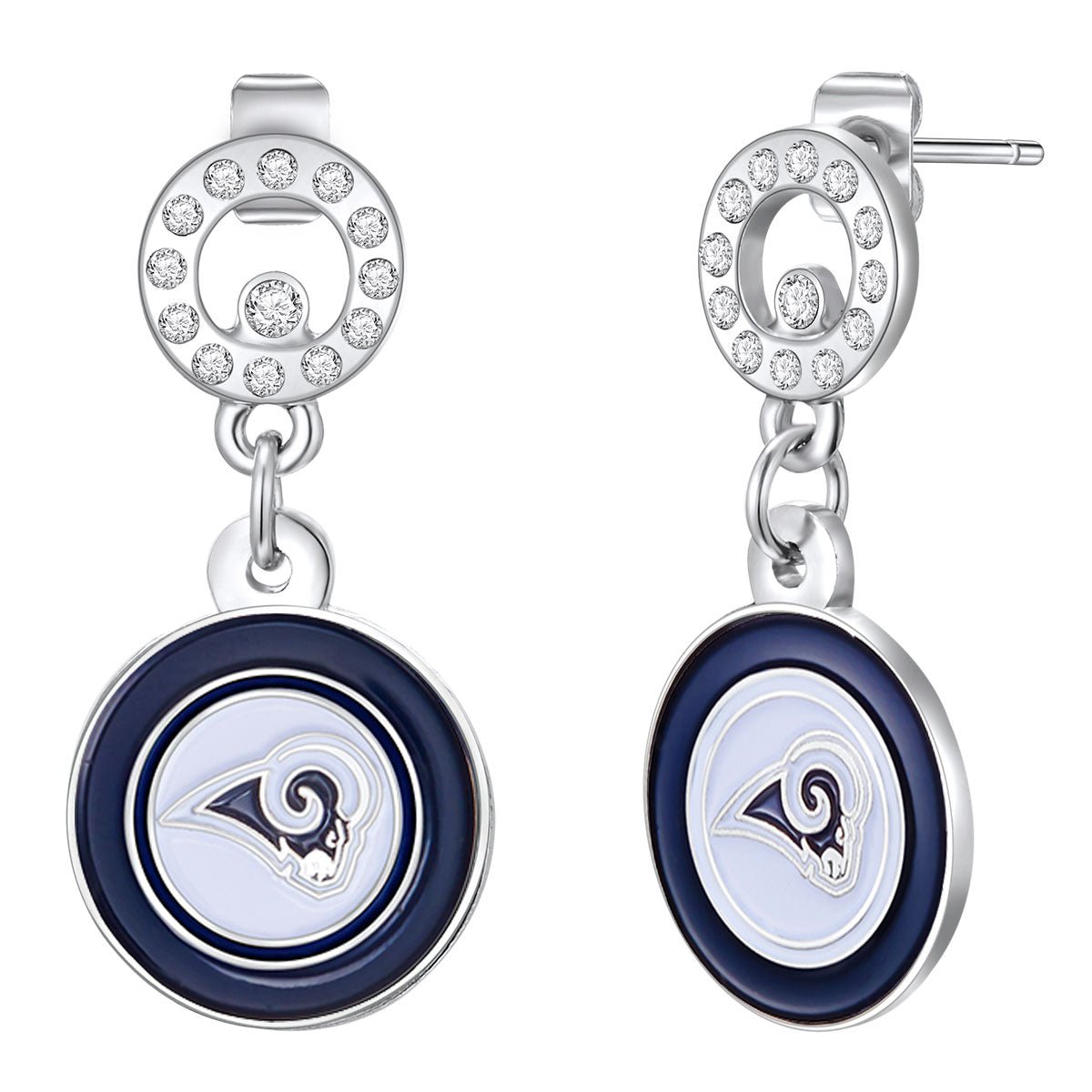 NFL Circle Post Earrings - Gamedays Gear - Los Angeles Rams