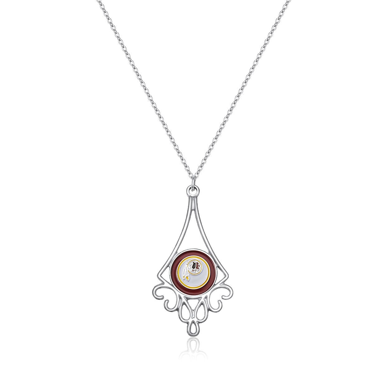 NFL Diamond Floral Necklace - Gamedays Gear - Washington Redskins