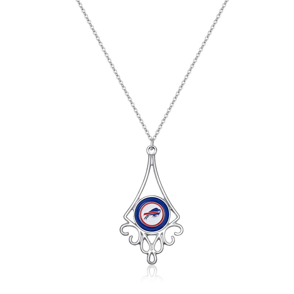 NFL Diamond Floral Necklace - Gamedays Gear - Buffalo Bills