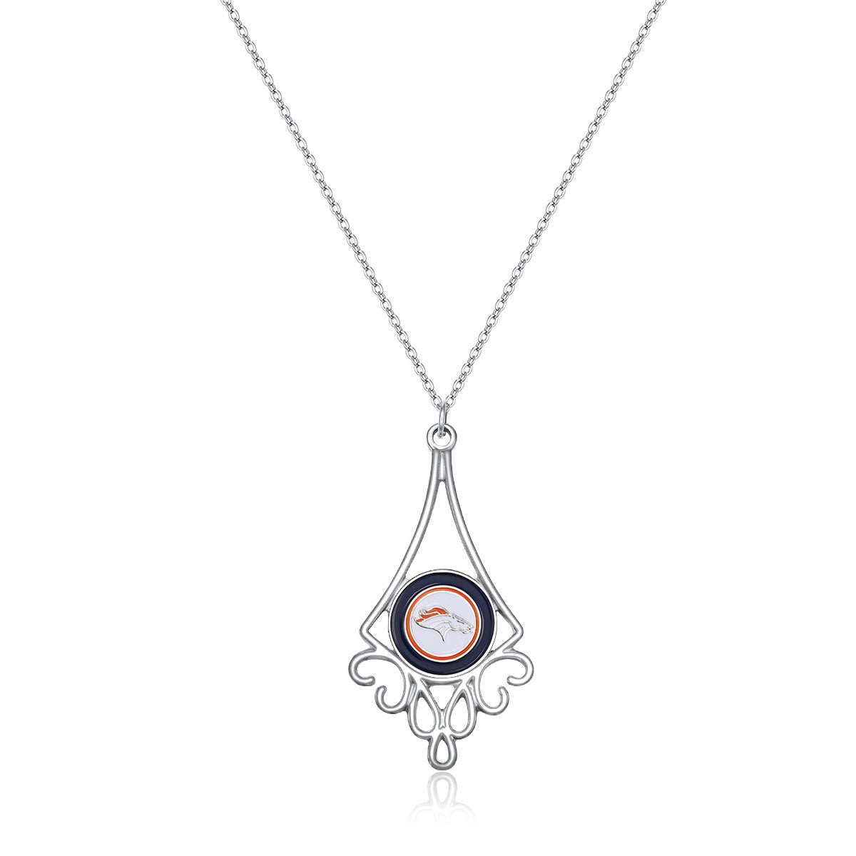 NFL Diamond Floral Necklace - Gamedays Gear - Denver Broncos