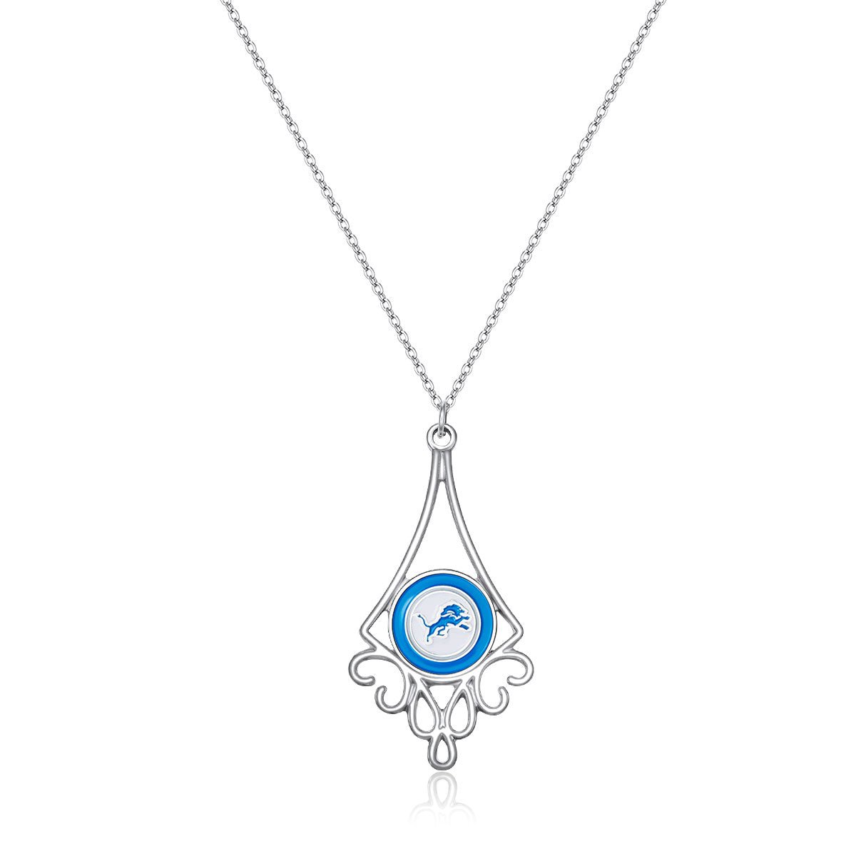 NFL Diamond Floral Necklace - Gamedays Gear - Detroit Lions