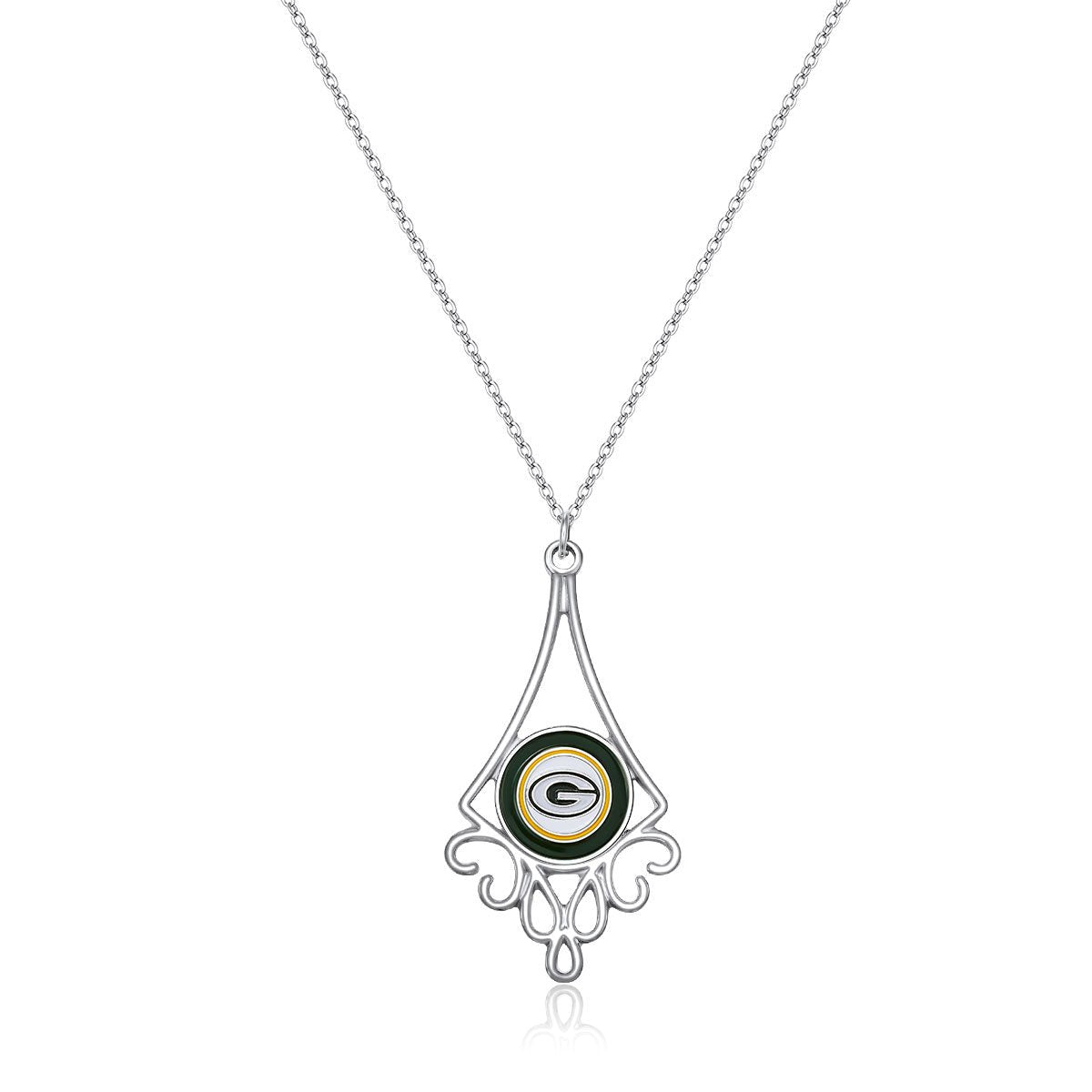 NFL Diamond Floral Necklace - Gamedays Gear - Green Bay Packers