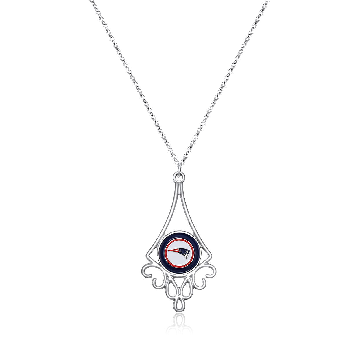 NFL Diamond Floral Necklace - Gamedays Gear - New England Patriots